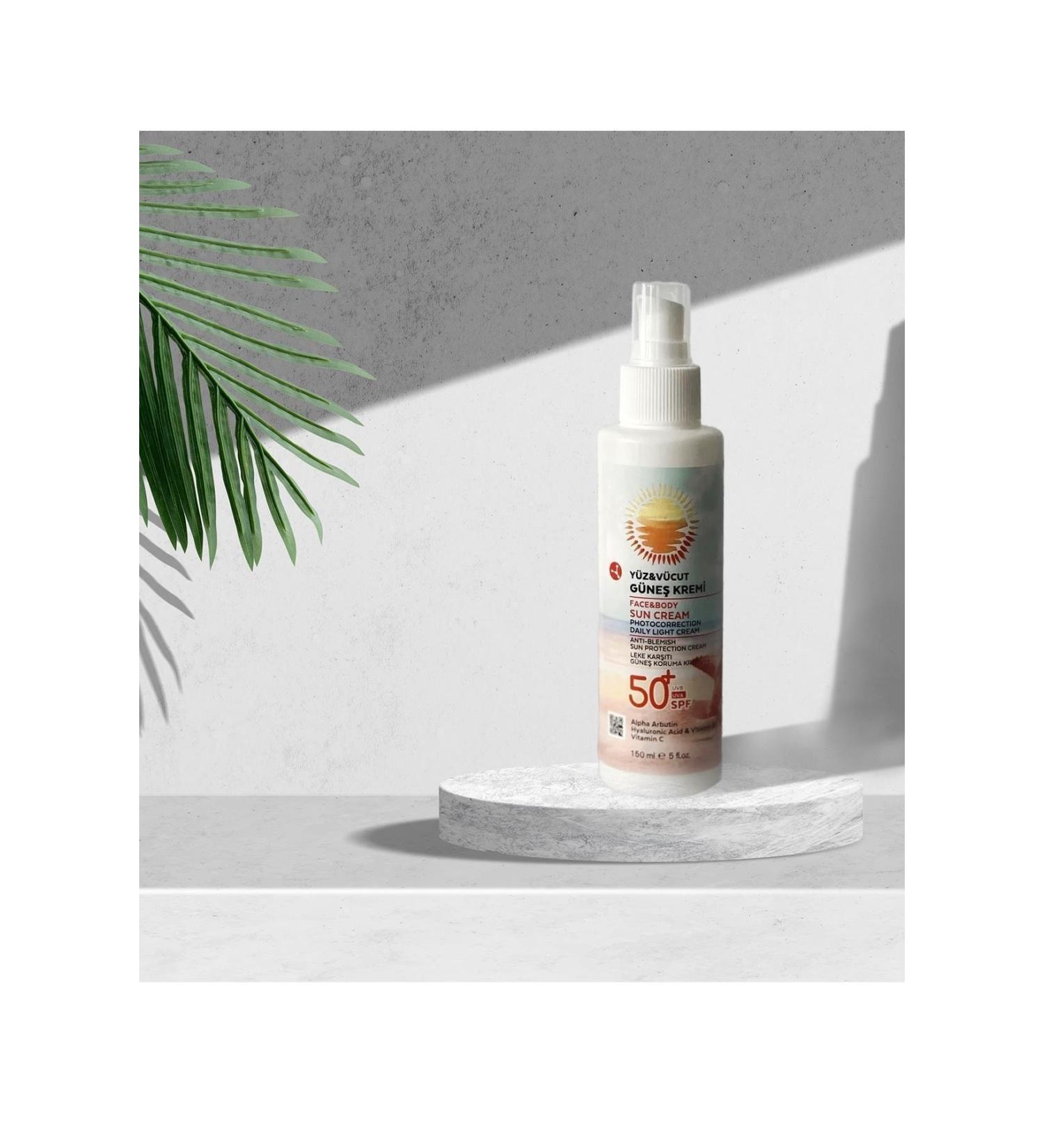 Hsport Vitamin 50 factor anti-stain face and body Sun Cream Spf 50+ 150 ml High Protection sun lotion