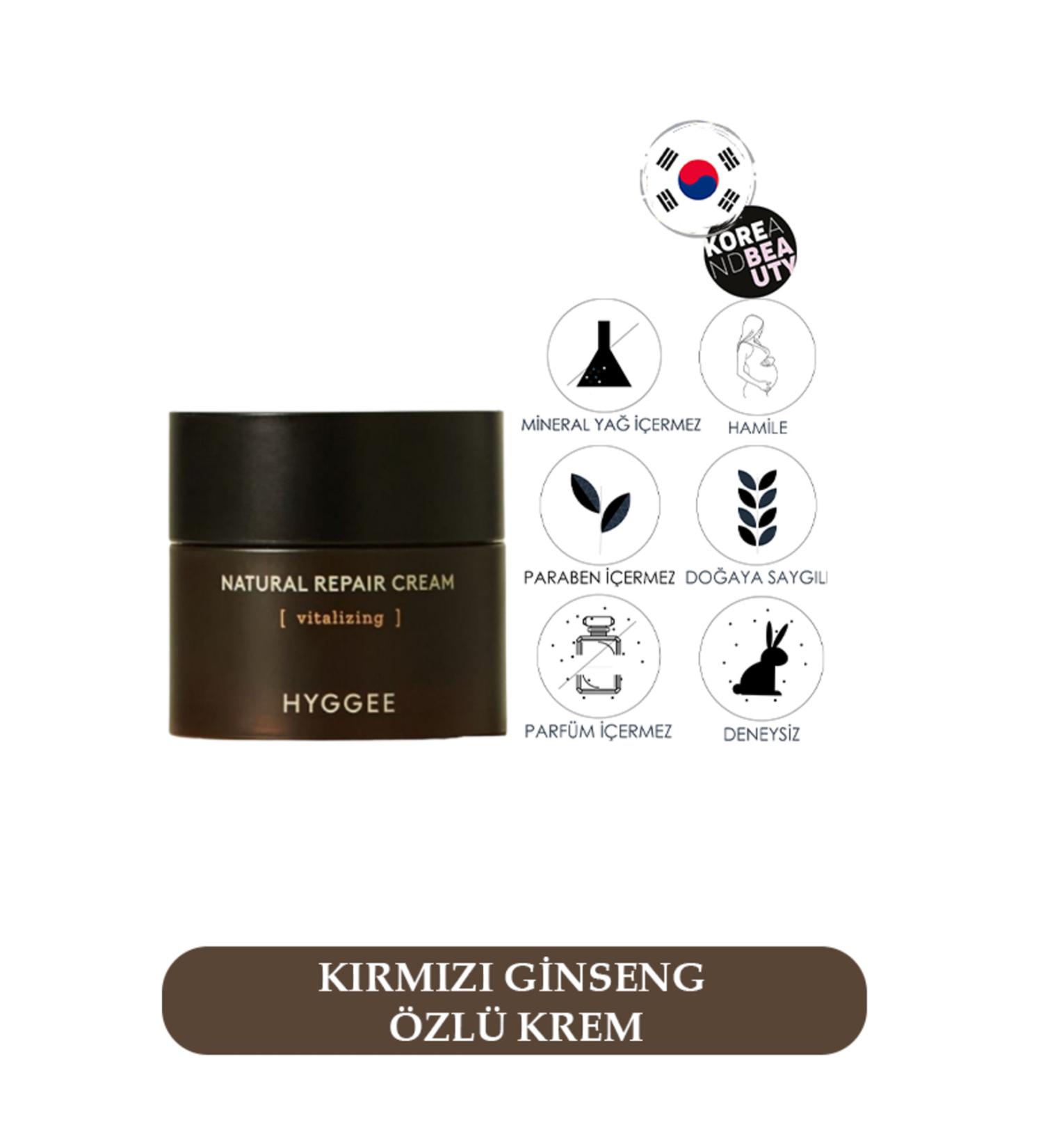 HYGGEE Natural Repair Cream 50ml Ginseng Extract Vegan Care Cream - Buy Online on GoSupps.com