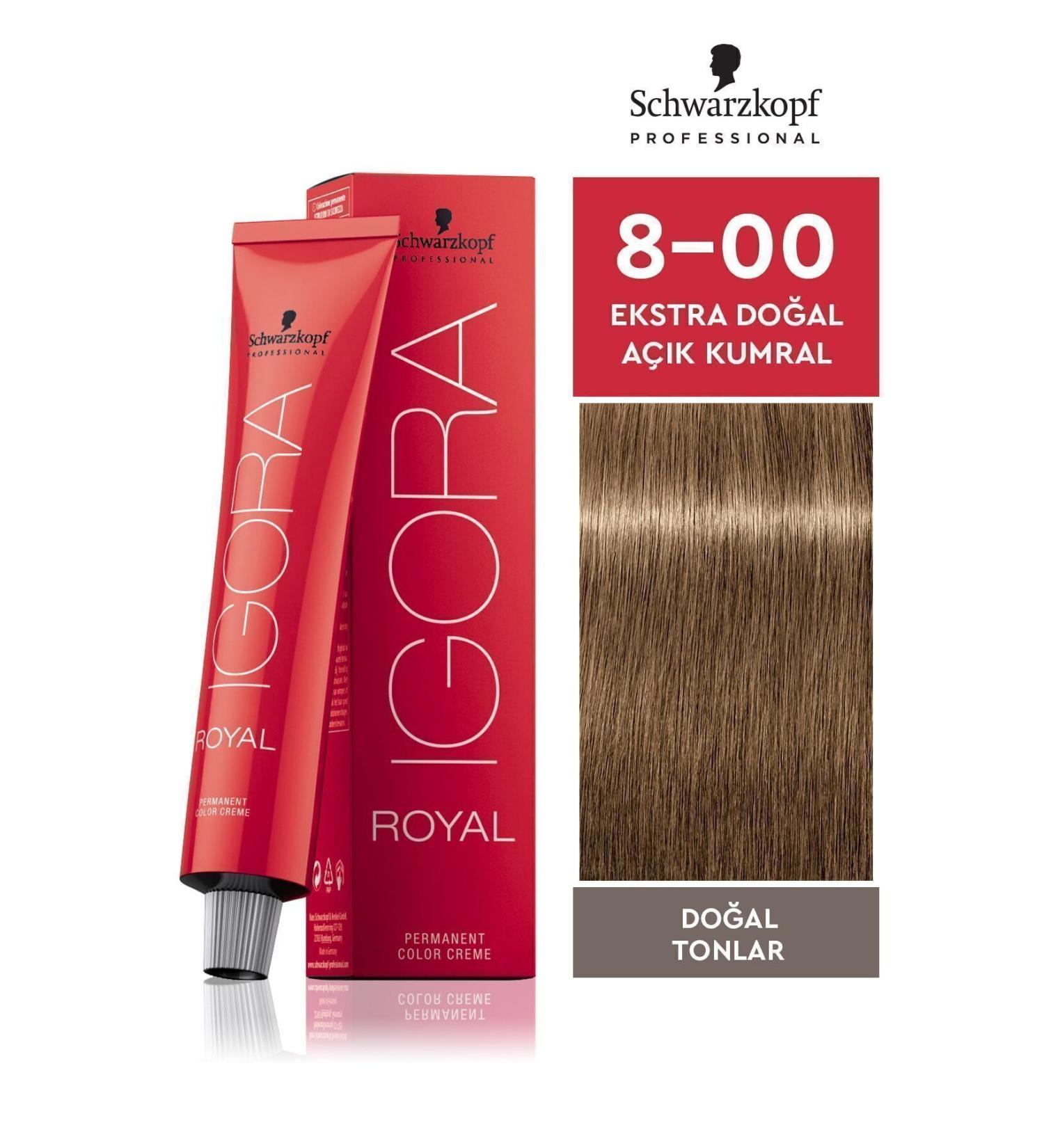 Igora Royal Natural Tones 8-00 Extra Natural Light Blonde Hair Dye 60ml - Buy Online on GoSupps.com