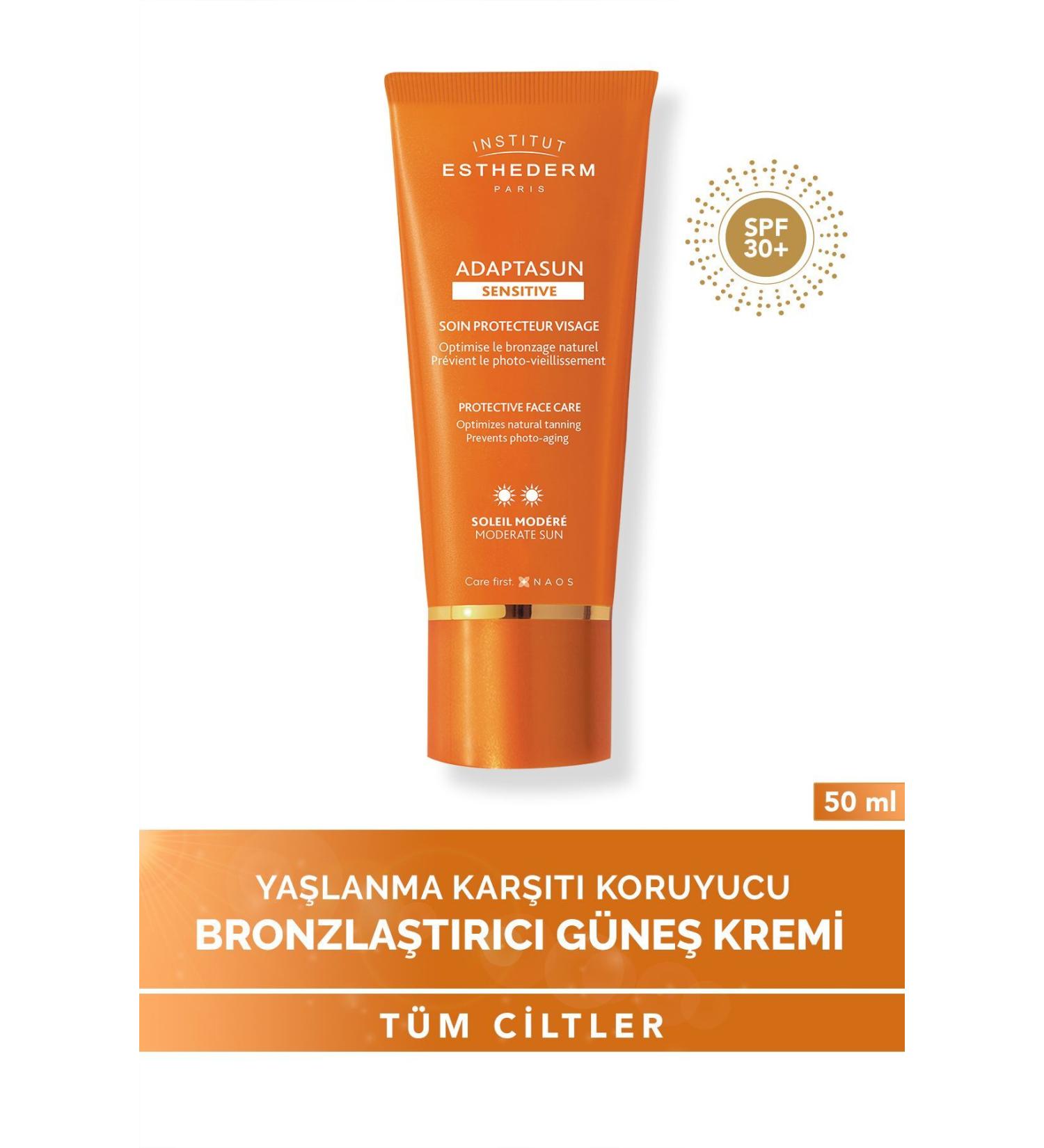 INSTITUT ESTHEDERM Adaptasun Sensitive Skin Bronzing Sunscreen Cream SPF 30 50 ml