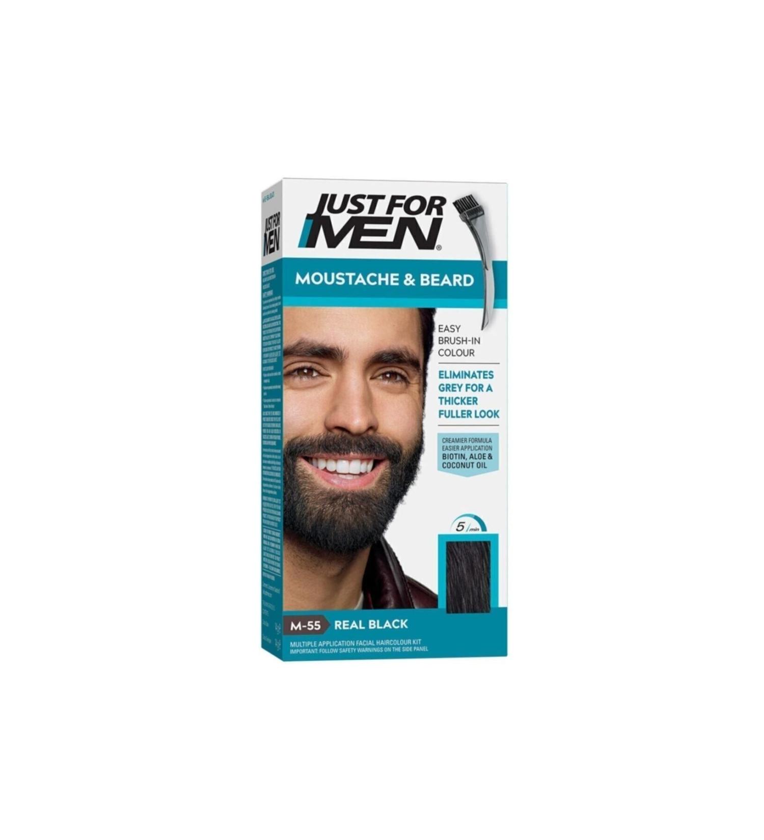 Just For Men Hair and Beard Dye That Brings Your Natural Colors to Your Gray Beard and Moustache (M-55) MMCZ88