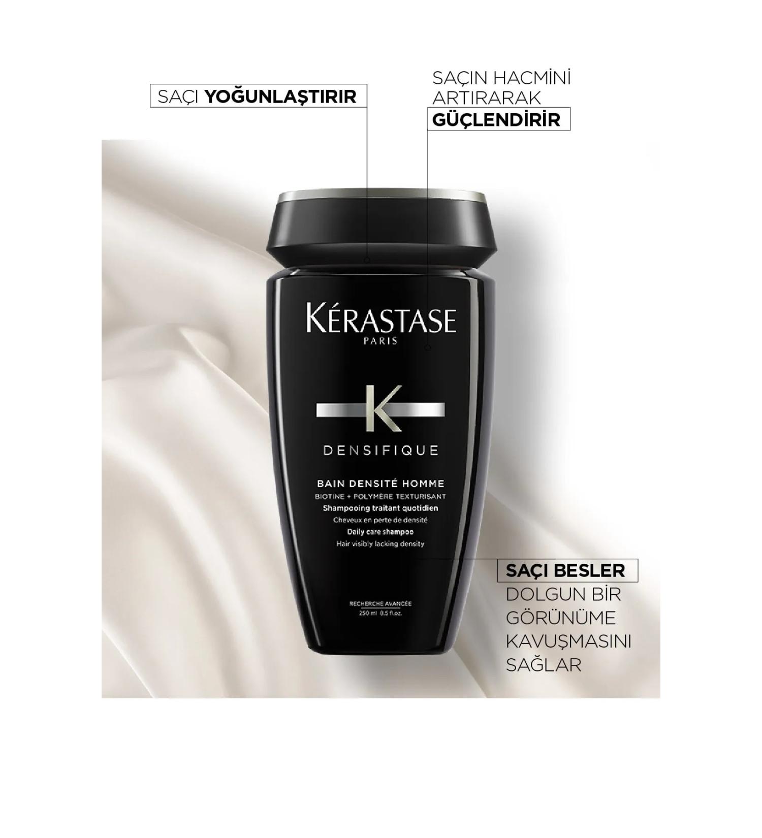 Kerastase Densifique Bain Densite Homme Shampoo-Biotin Volumizing Shampoo for Men 250mlSED53