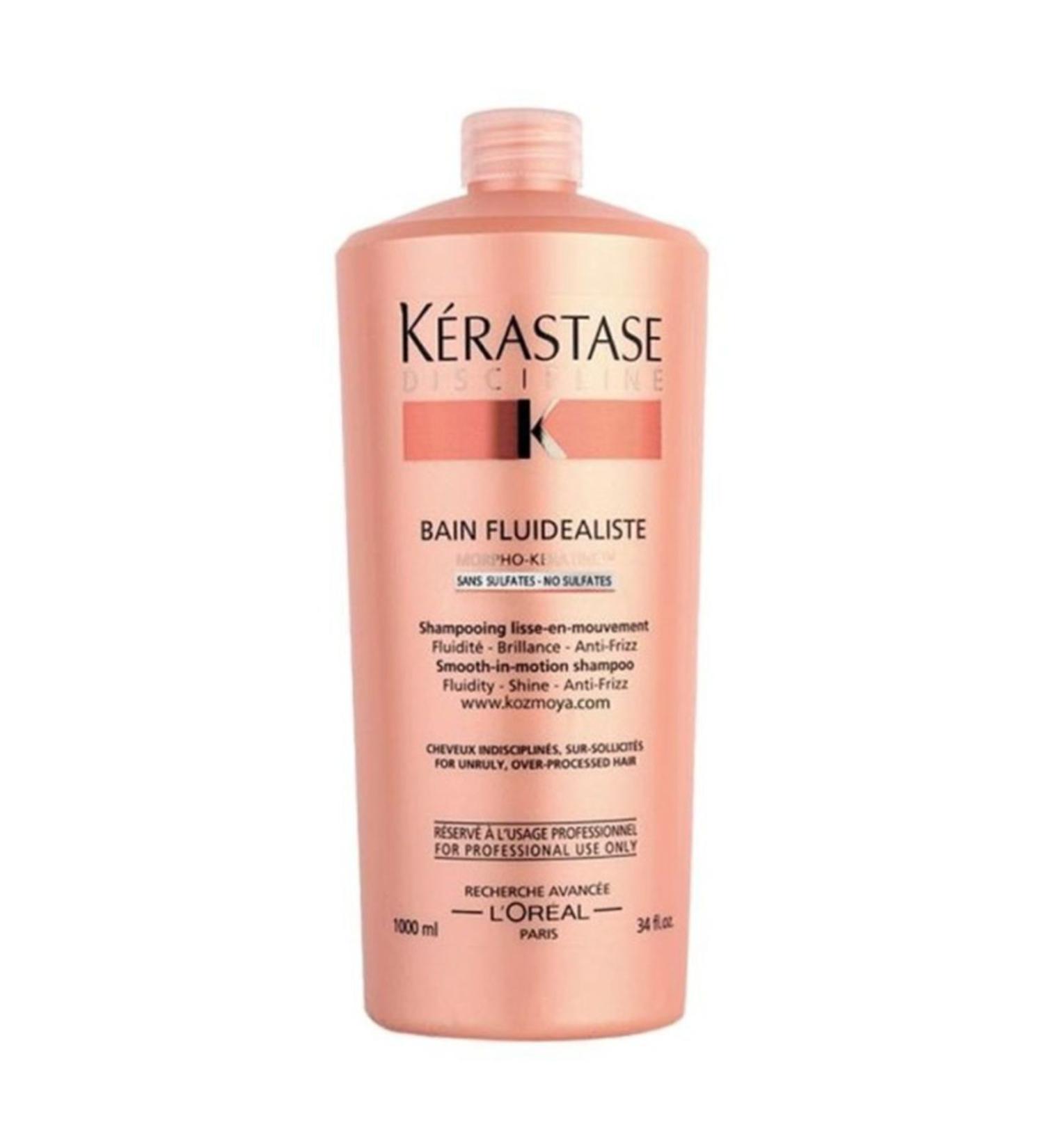 Kerastase Shampoo for Unruly and Frizzy Hair 1000 ml - Discipline Bain Fluidealiste No Sulfates 3474630647534