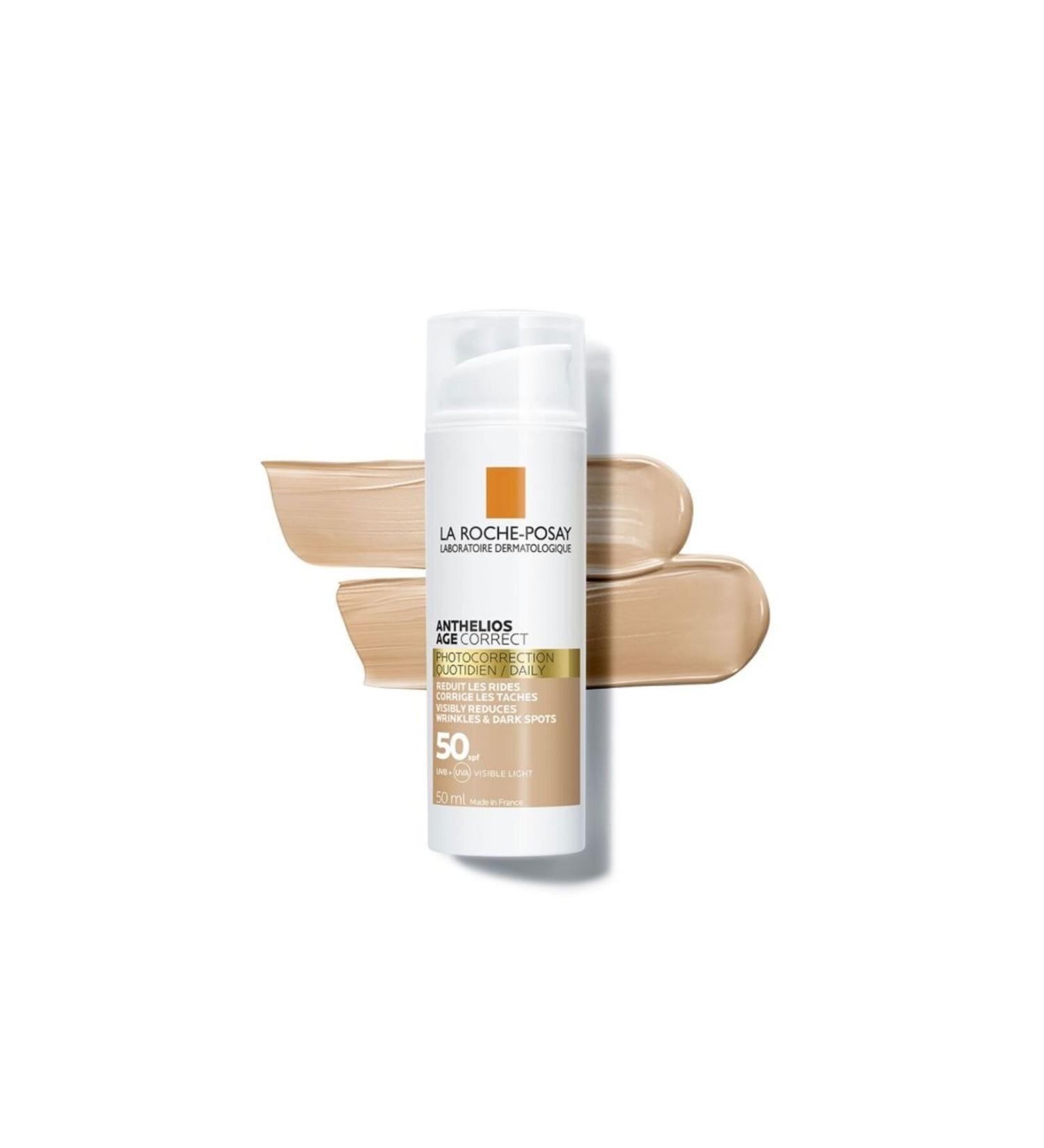 La Roche Posay Anthelios AGE CORRECT SPF 50 ANTI-WRINKLE AND ANTI-STAIN COLORED SUN PROTECTIVE-50ML - Buy Online on GoSupps.com