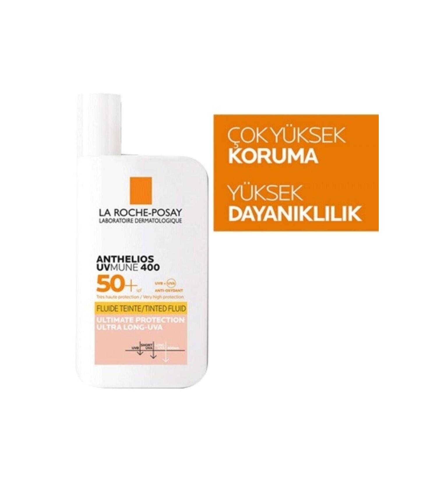 La Roche Posay Anthelios SPF50+ UVMUNE 400 Invisible Fluid Tinted Sunscreen 50ml LRPosay.