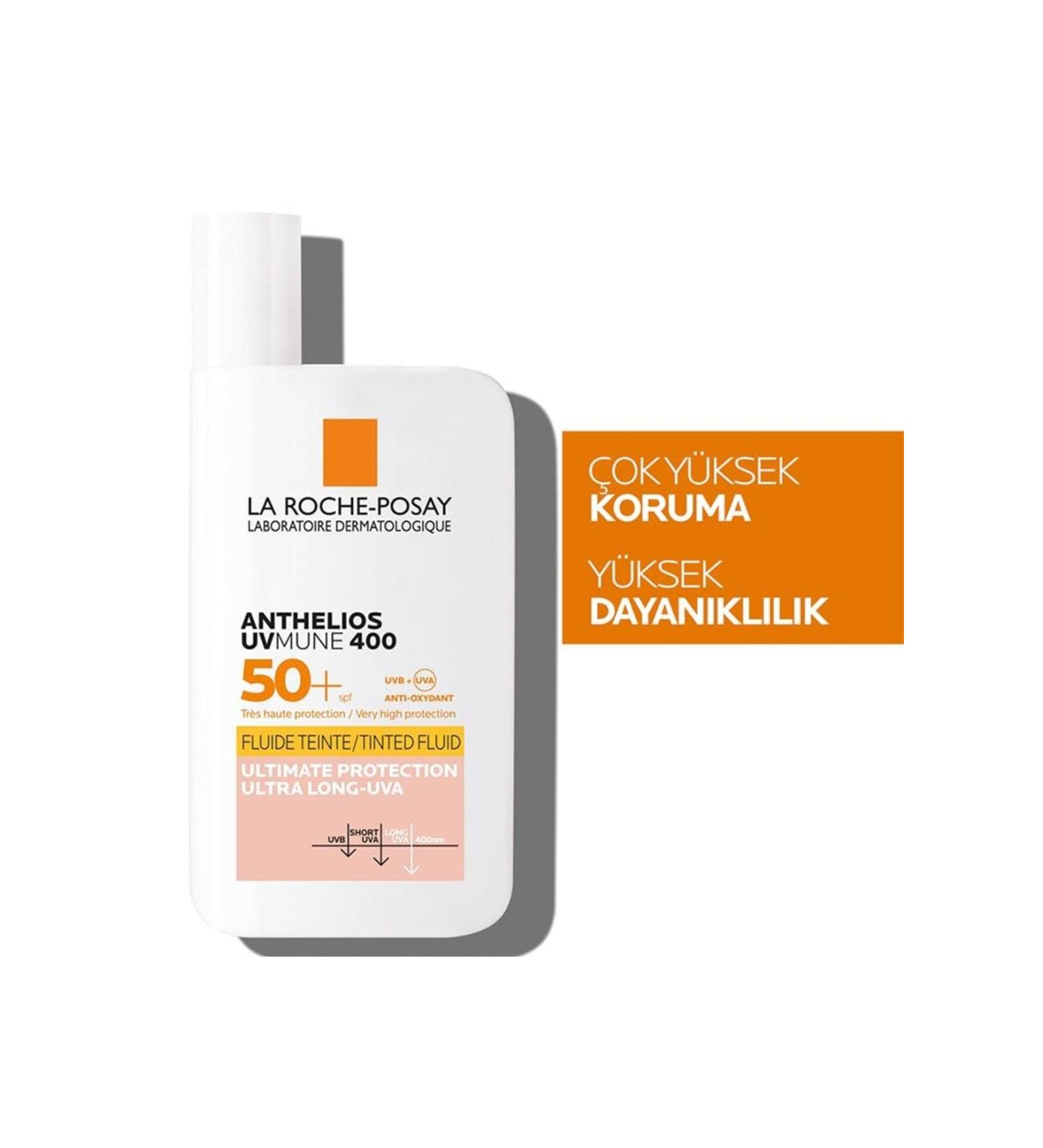 La Roche Posay Anthelios UVmune Fluid SPF50 Fluid Tinted Sun Cream for All Skin Types 50ml