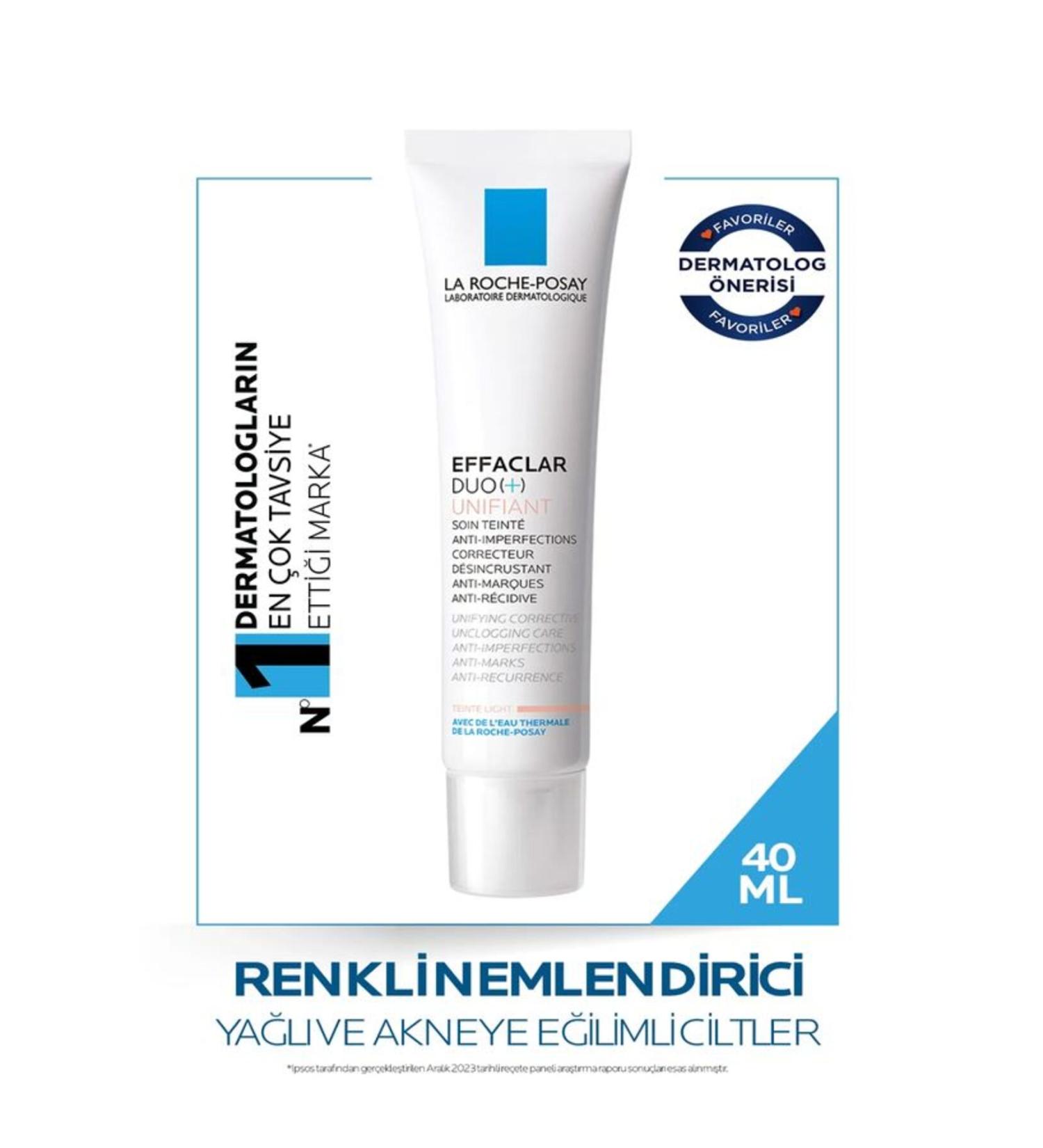 La Roche Posay EFFACLAR DUO + UNIFIANT PORE OPENING SKIN TONE EQUALIZER - 40 ml - Buy Online on GoSupps.com