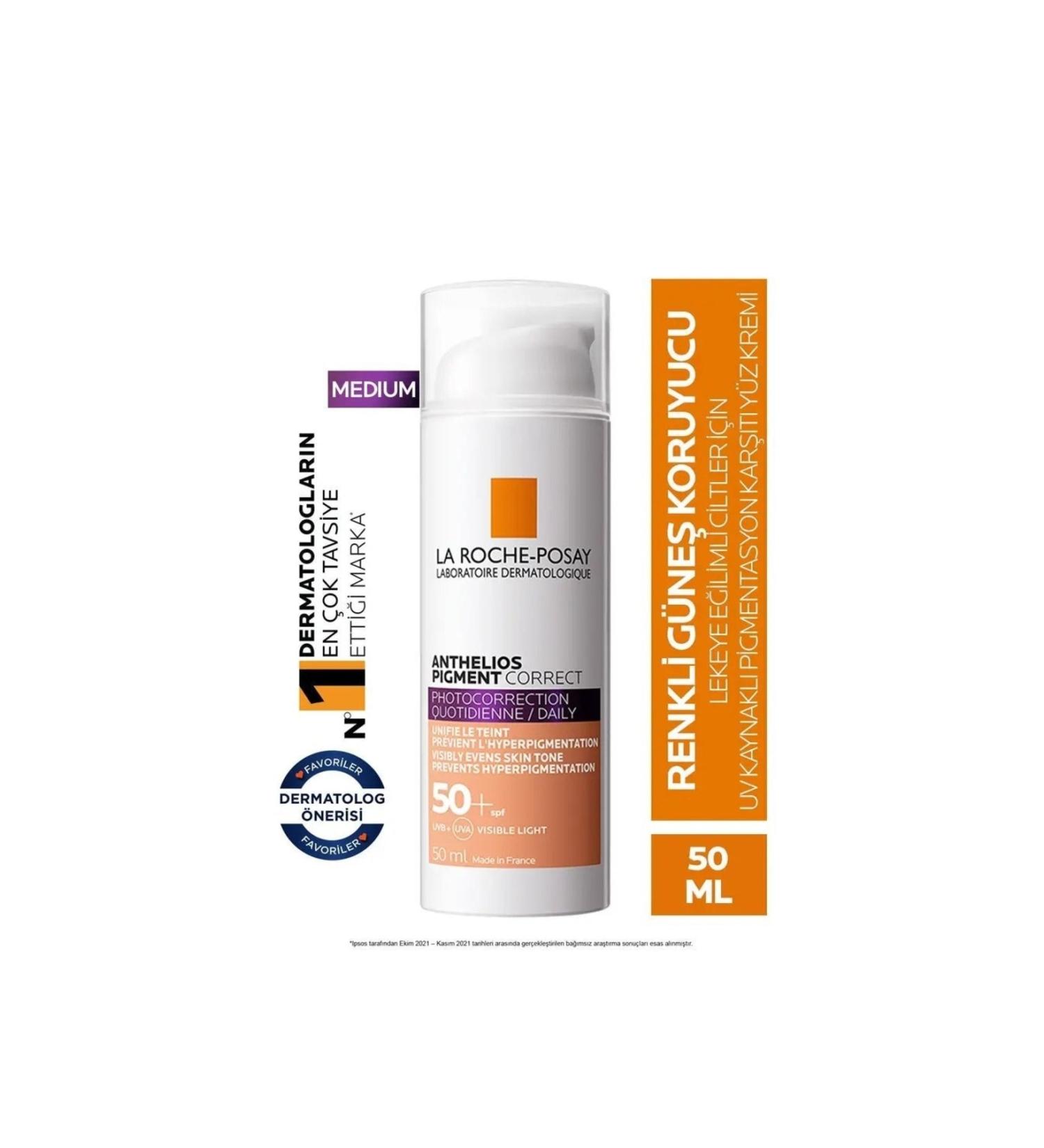 La Roche Posay Anthelios Pigment Correct Spf 50+ Anti-Spot Skin Tone Equalizing Sunscreen Cream 50ml-medium - Buy Online on GoSupps.com