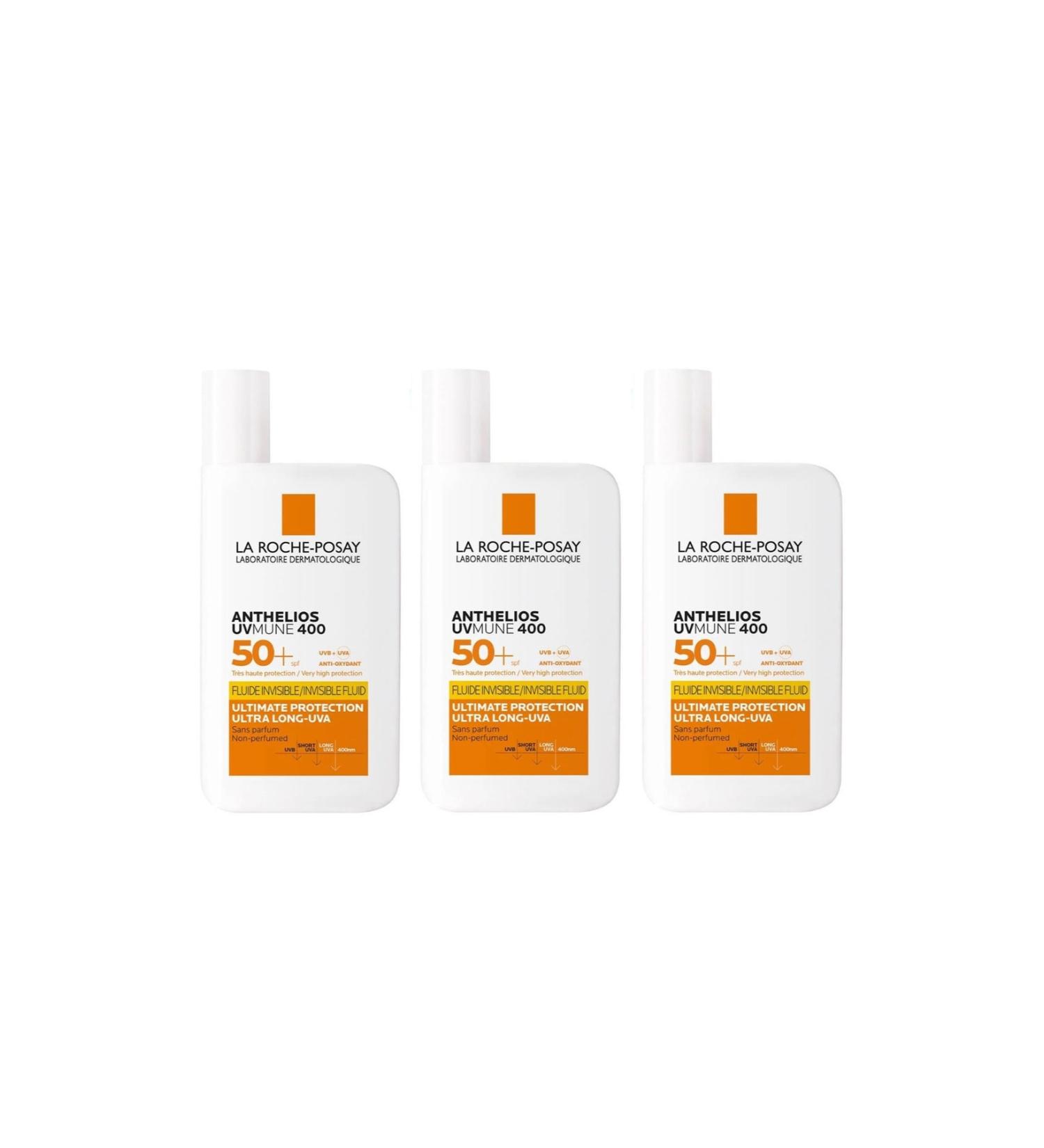La Roche Posay La Roche-Posay Anthelios UVMUNE 400 50+ Factor Sunscreen Face Cream 50ml (3 Pieces) - Buy Online on GoSupps.com