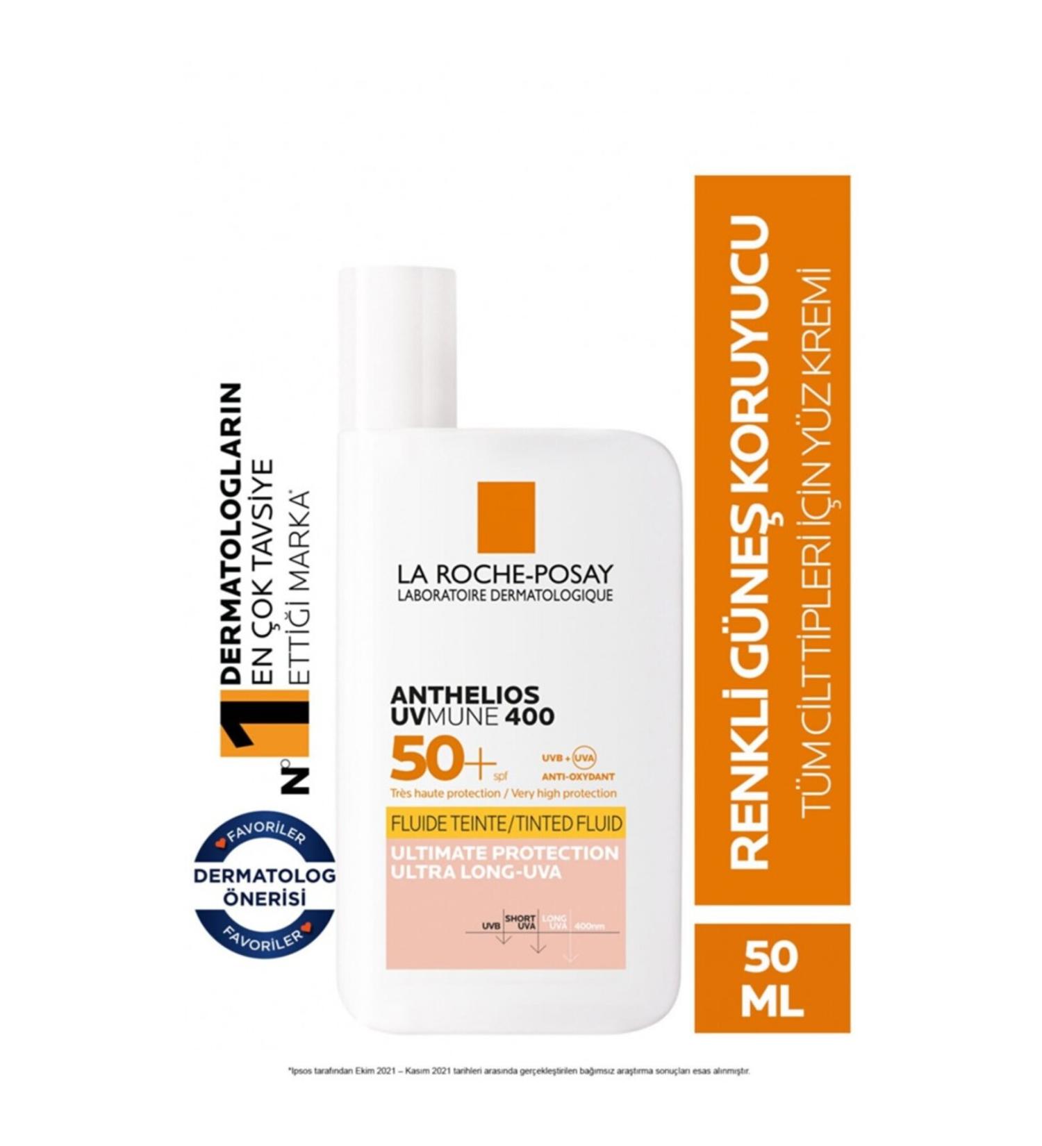 La Roche Posay Anthelios UVmune 400 Fluid Sunscreen for All Skin Types Spf 50 50 ml - Buy Online on GoSupps.com