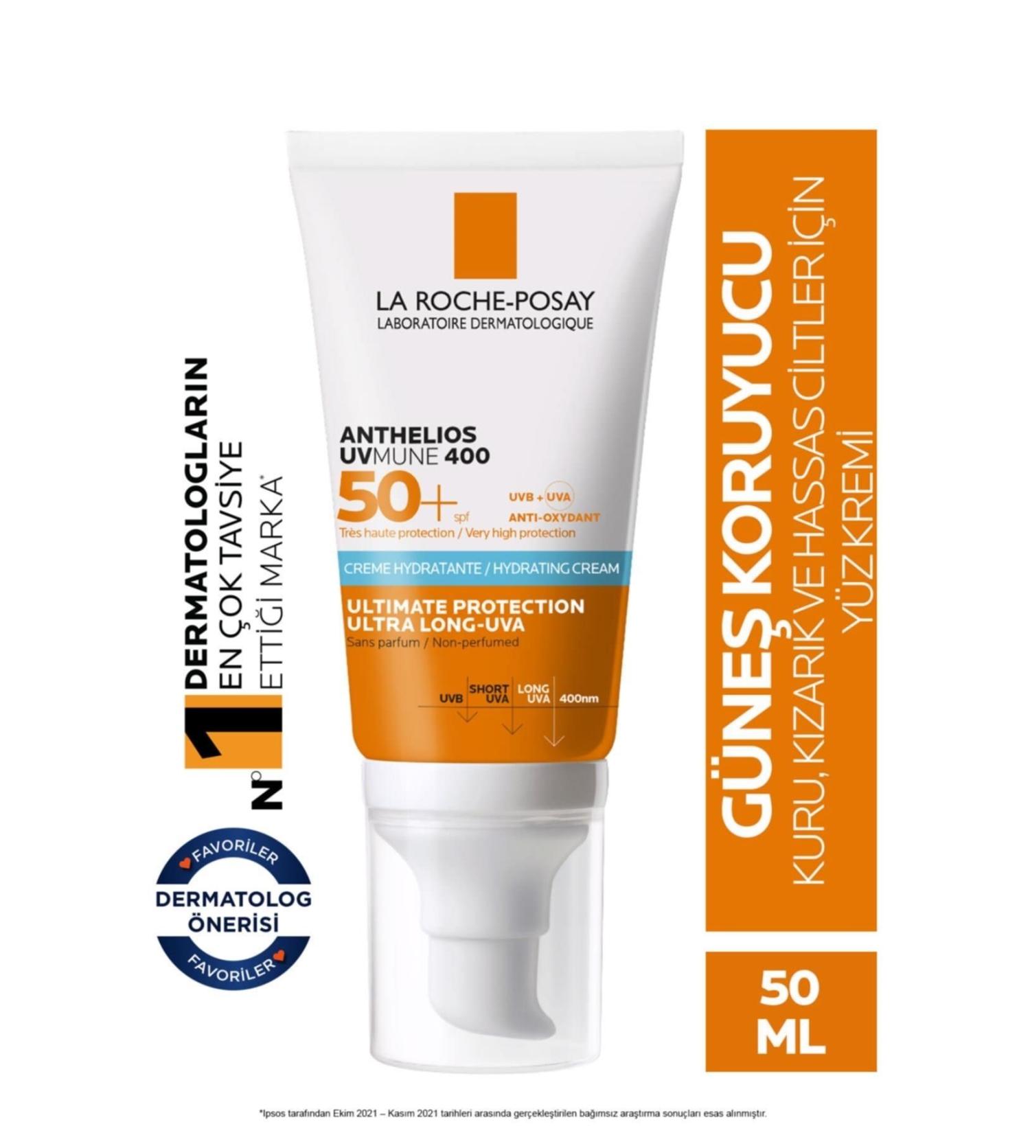 La Roche Posay Anthelios UVMune SPF50 Broad Spectrum Moisturising Sun Cream for Sensitive and Dry Skin 50ml