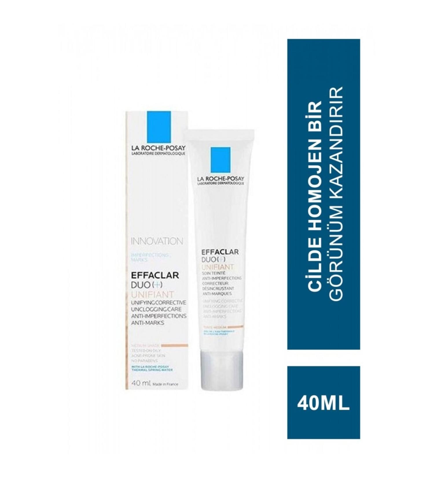 La Roche Posay Effaclar Duo + Unifiant Tinted Mattifying Face Cream for Oily and Irregular Skin 40 ml - Light - Buy Online on GoSupps.com
