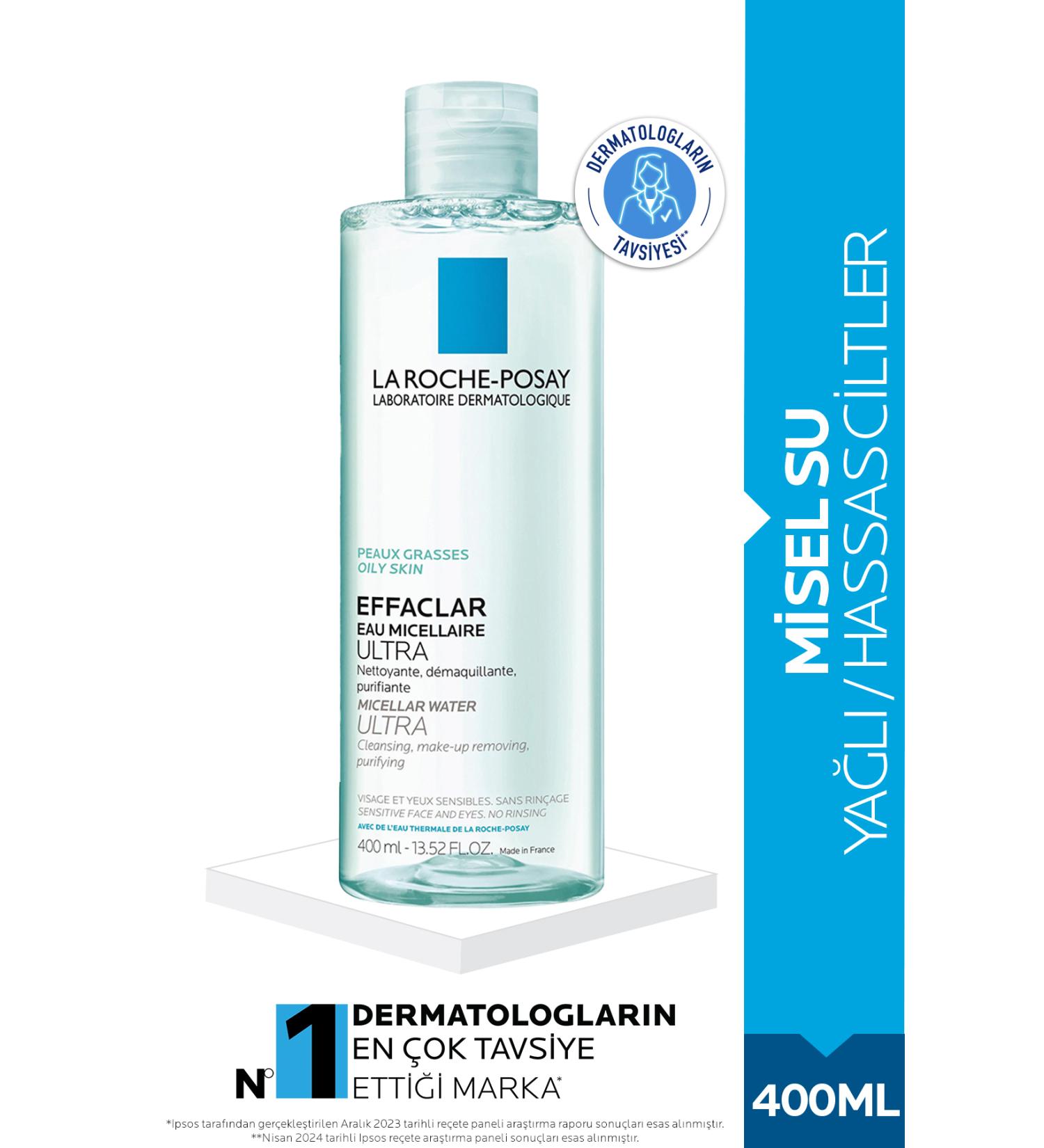 La Roche Posay Effaclar Eau Micellar Water 400 ml - For Oily/Sensitive Skin