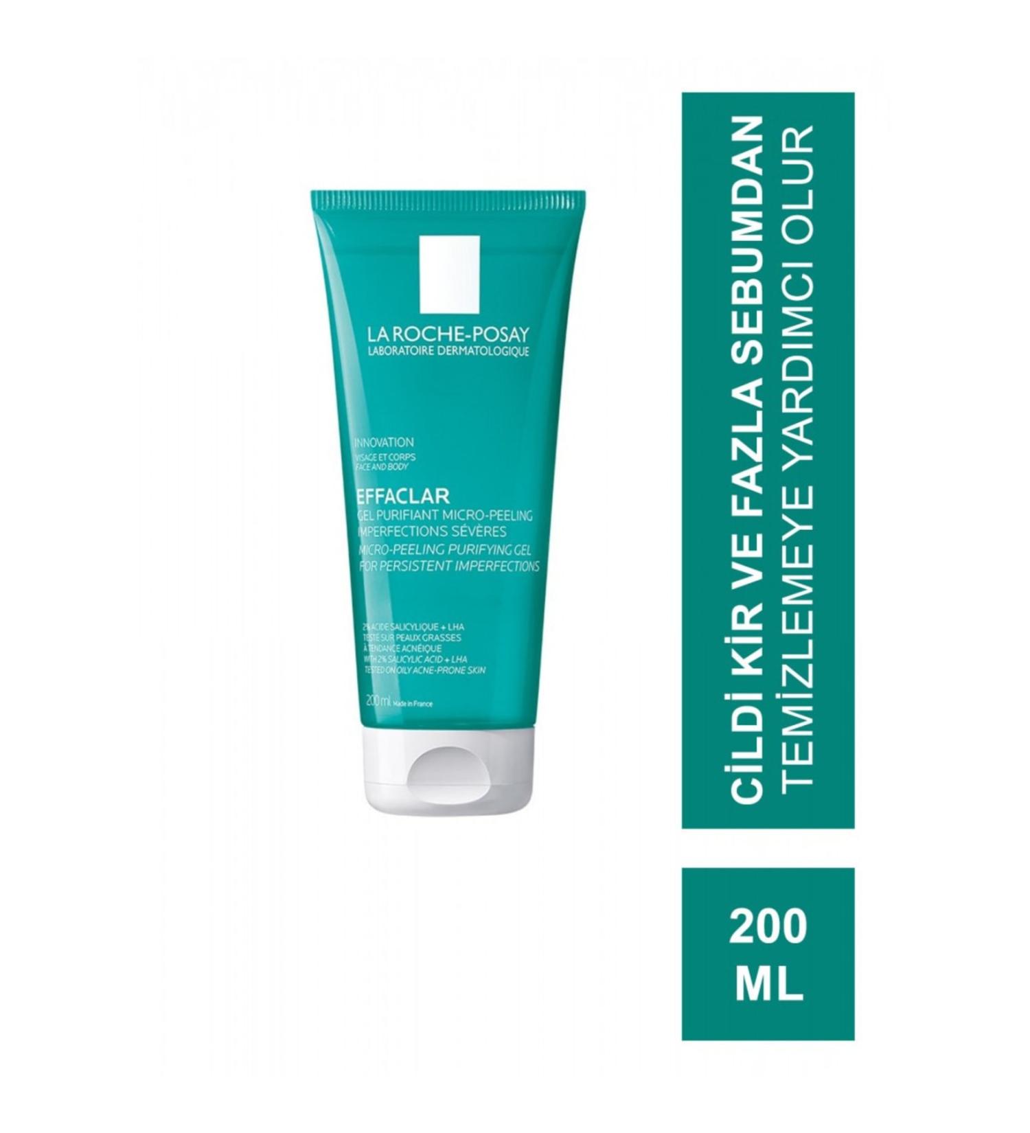 La Roche Posay Effaclar Micro-peeling Purifying Gel for Acne-Prone Skin 200 ML.