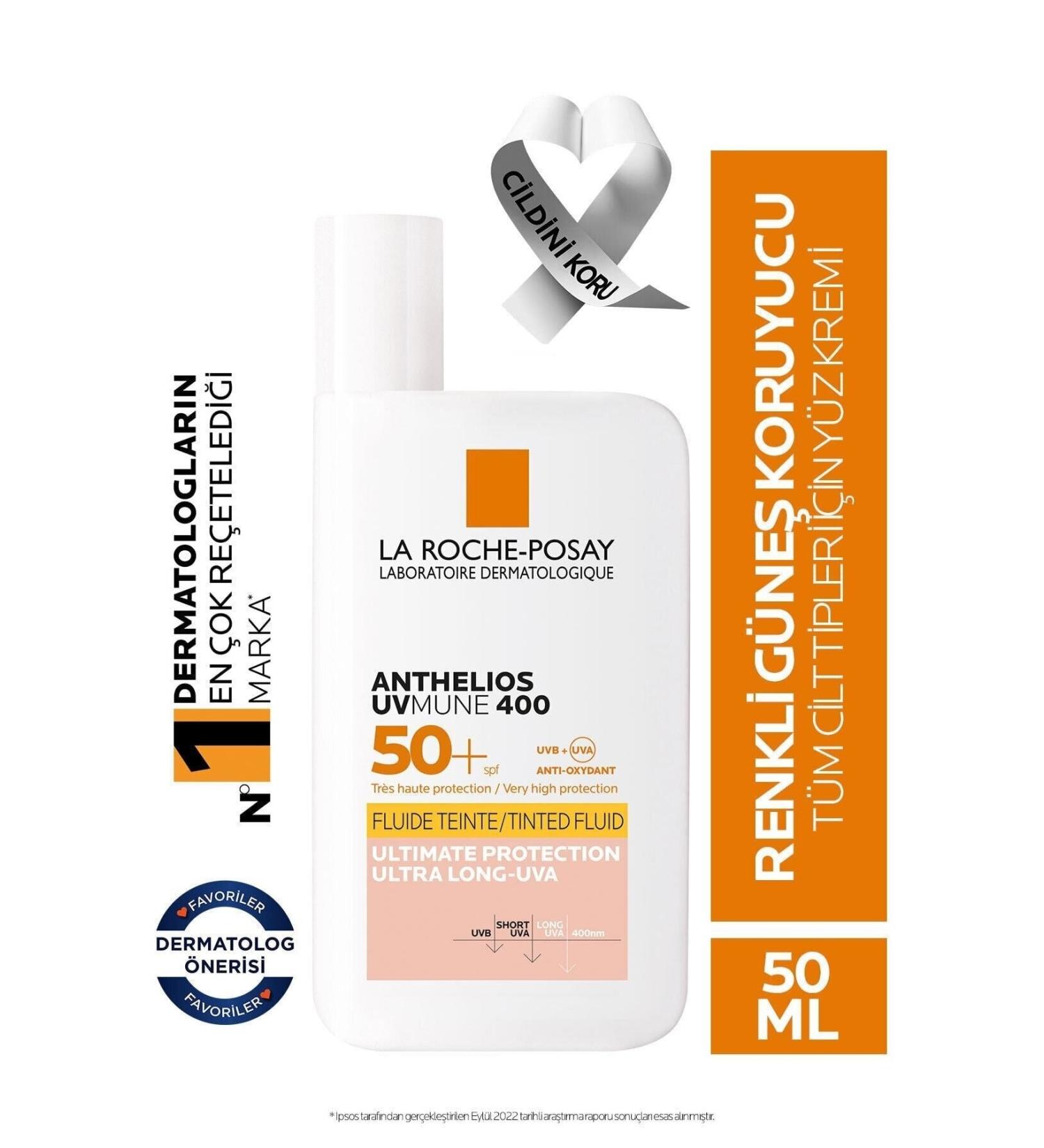 La Roche Posay High Protection Tinted Face and Eye Contour Sun Cream for All Skin Types 50 ml - Buy Online on GoSupps.com