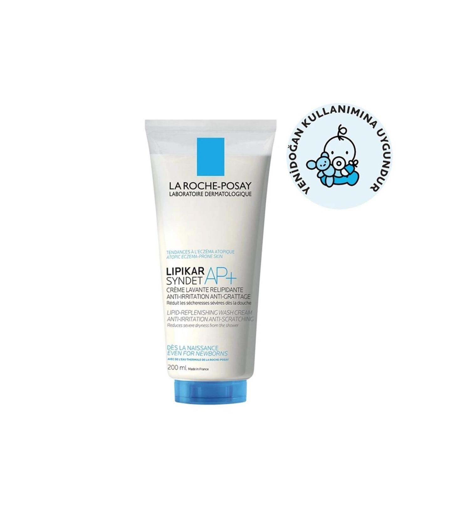La Roche Posay Lipikar Syndet AP+ Body Wash Gel for baby child adult very dry sensitive skin 200 ml