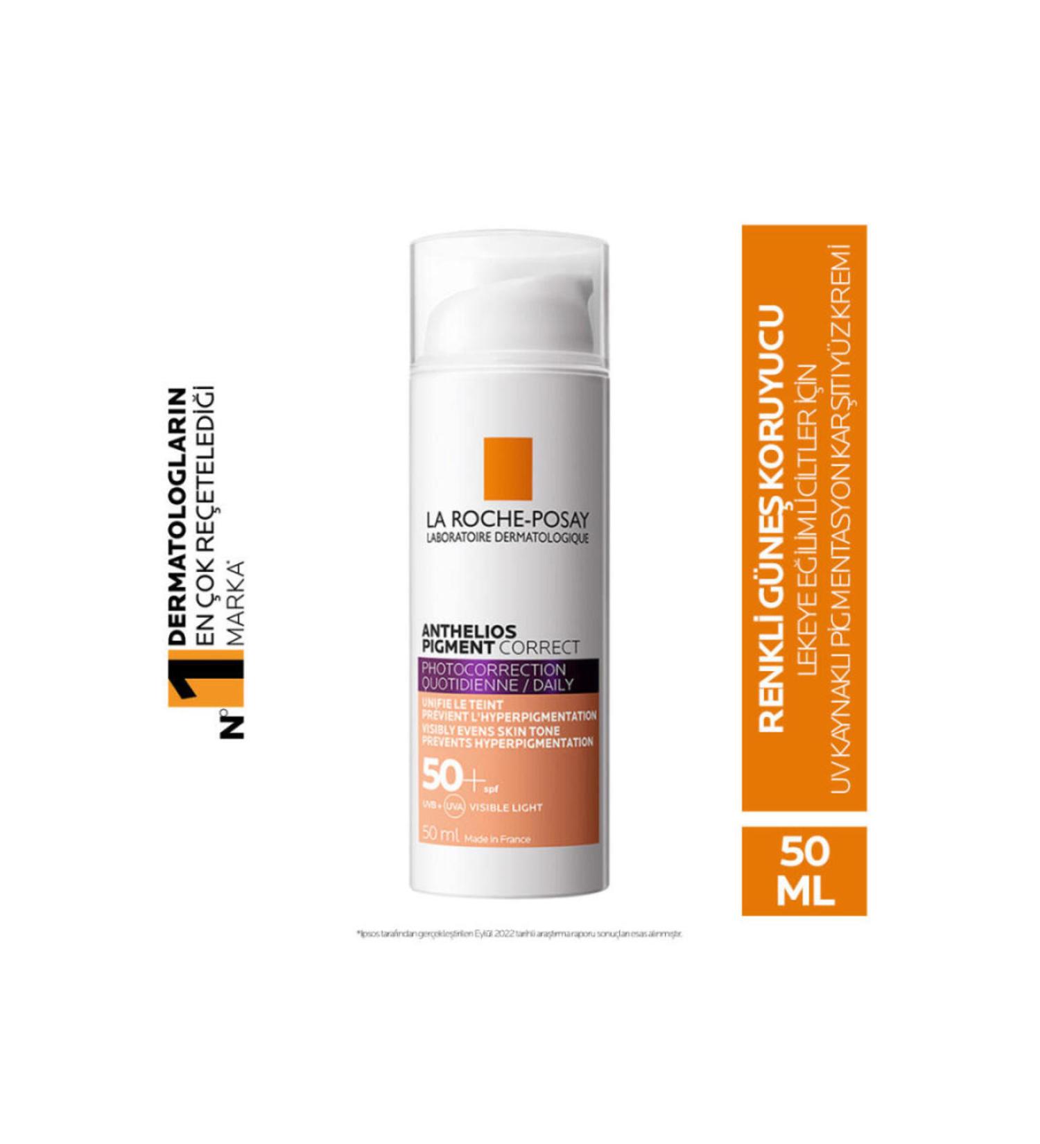 La Roche Posay SPF 50+ Tinted Sunscreen Medium 50ml Anthelios Pigment Correct