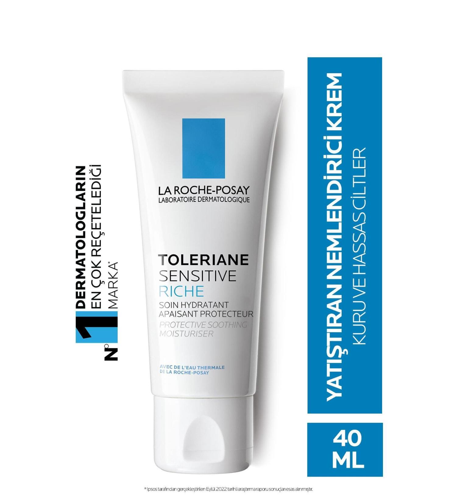 La Roche Posay Toleriane Sensitive Riche Cream Soothing Moisturizer for Dry and Sensitive Skin 40 Ml