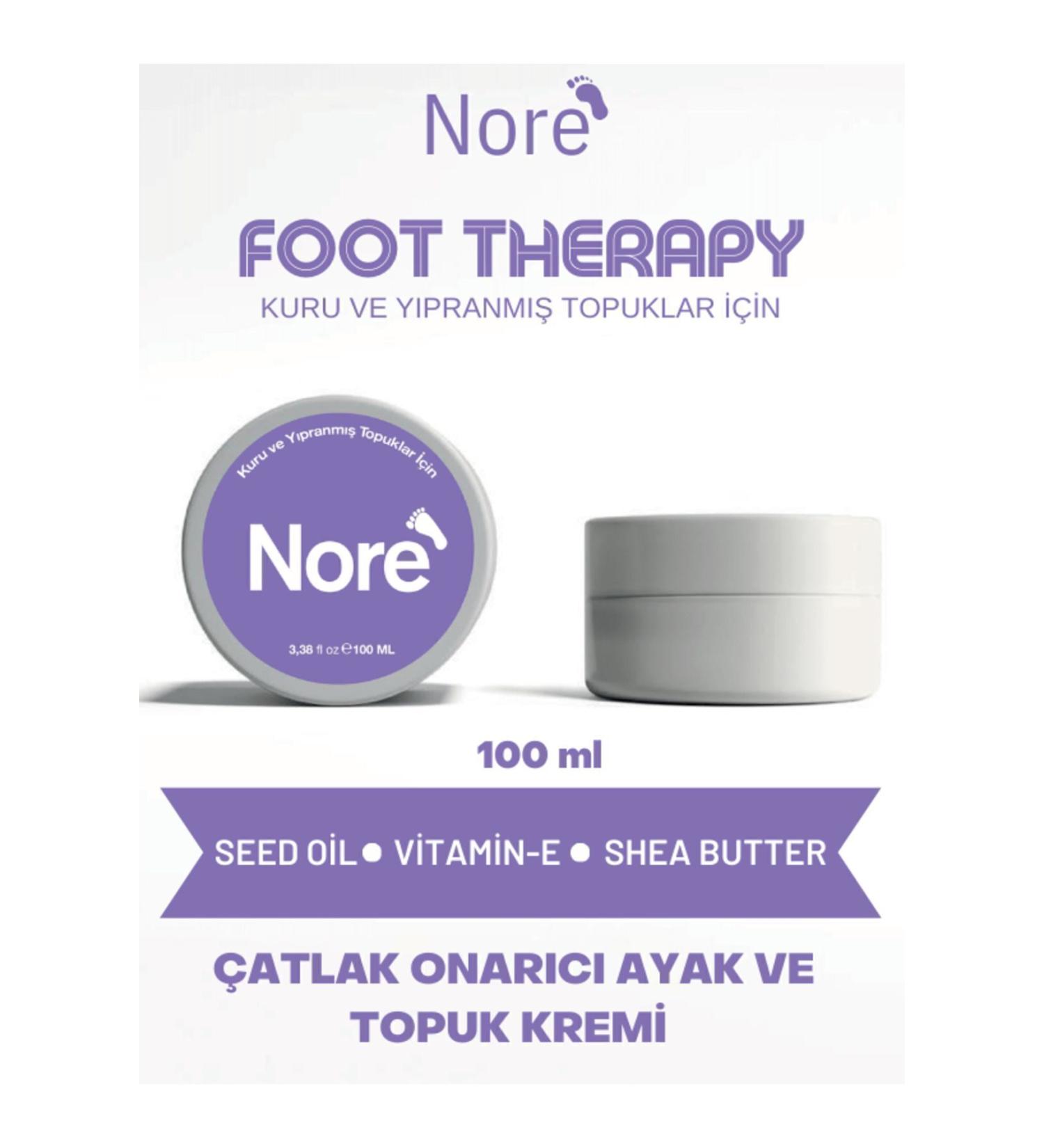 NORE Foot and Heel Cream for Dry and Weathered Feet & Heels Foot Therapy 100 ml - Buy Online on GoSupps.com