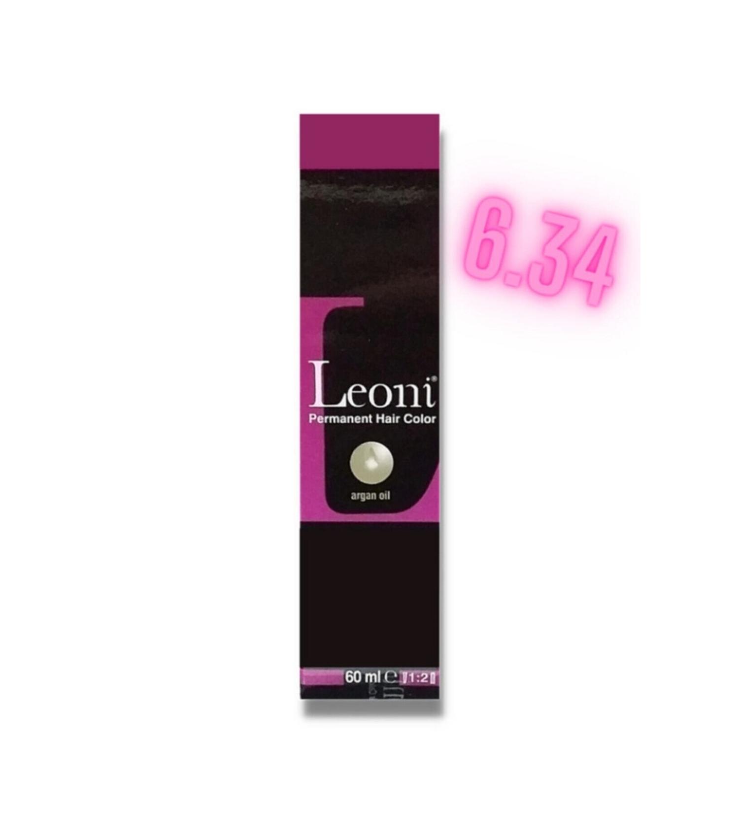 Leoni Hair Dye 1+2 Gold Glitter Chocolate Brown 6.34
