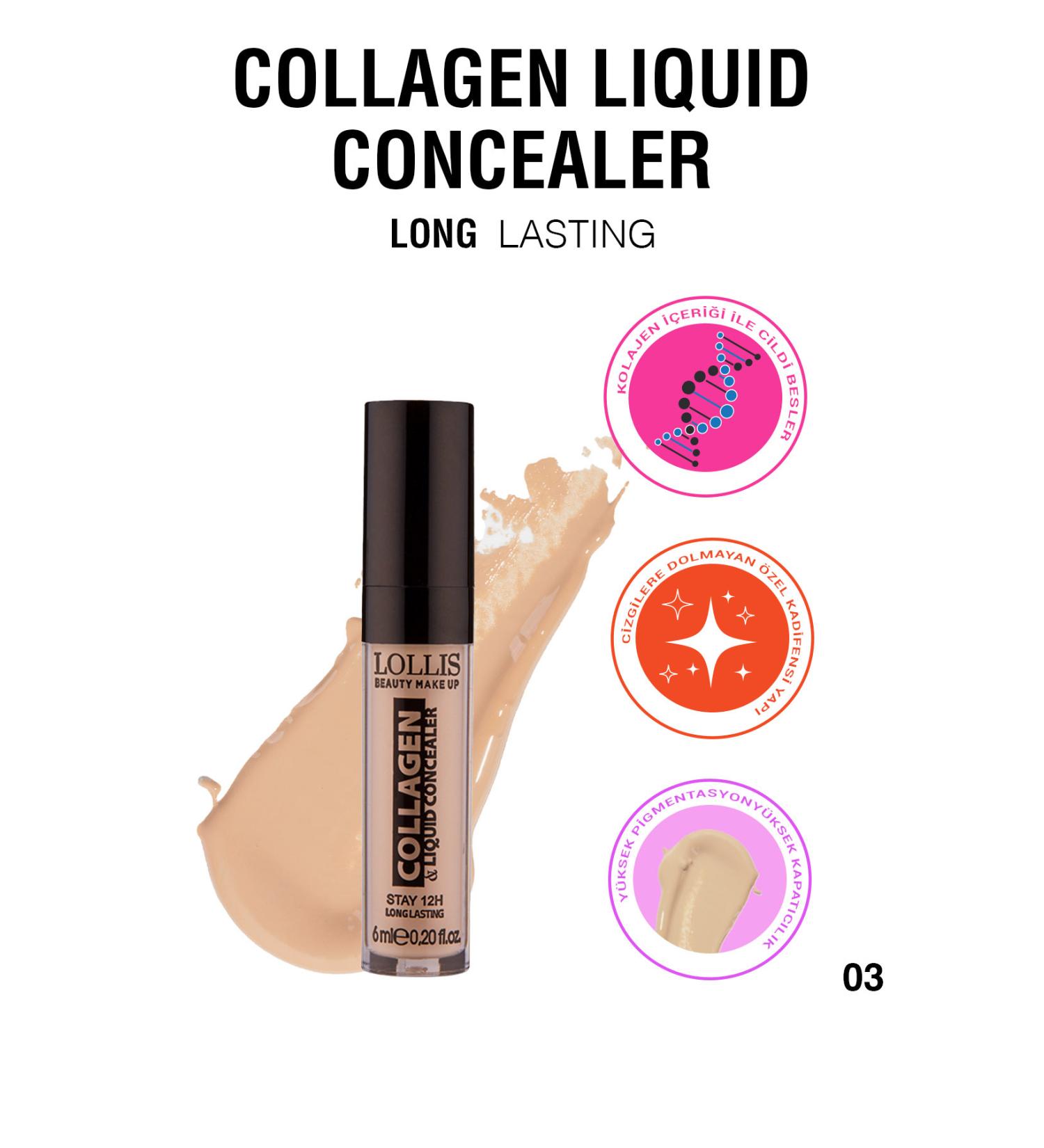 Lollis Collagen Liquid Concealer 03 / Collagen Liquid Concealer 03 - Buy Online on GoSupps.com