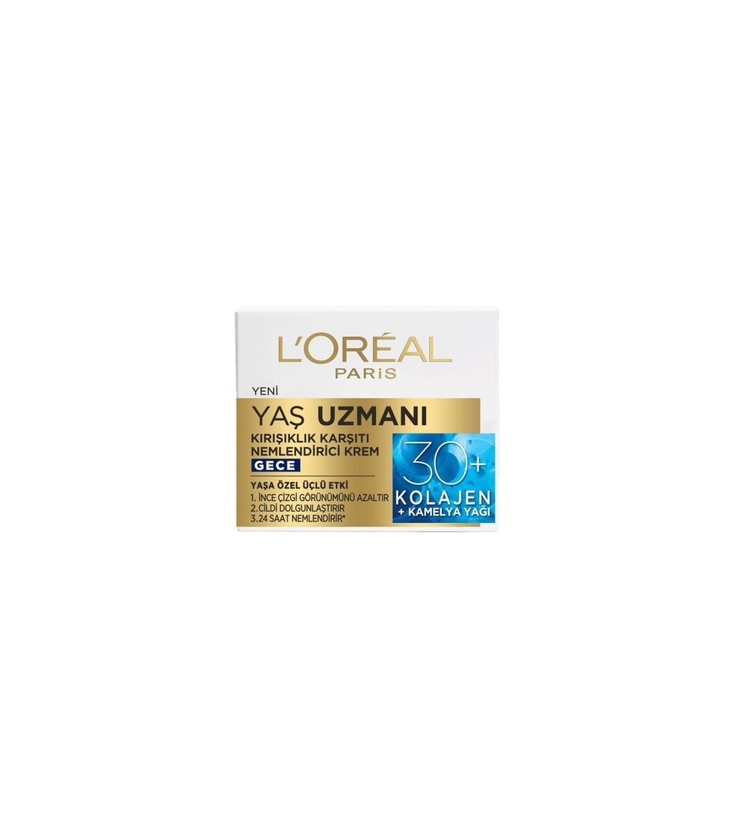 L'Oreal Paris Age Expert Anti-Aging 30+ Night Cream 50ml - Buy Online on GoSupps.com