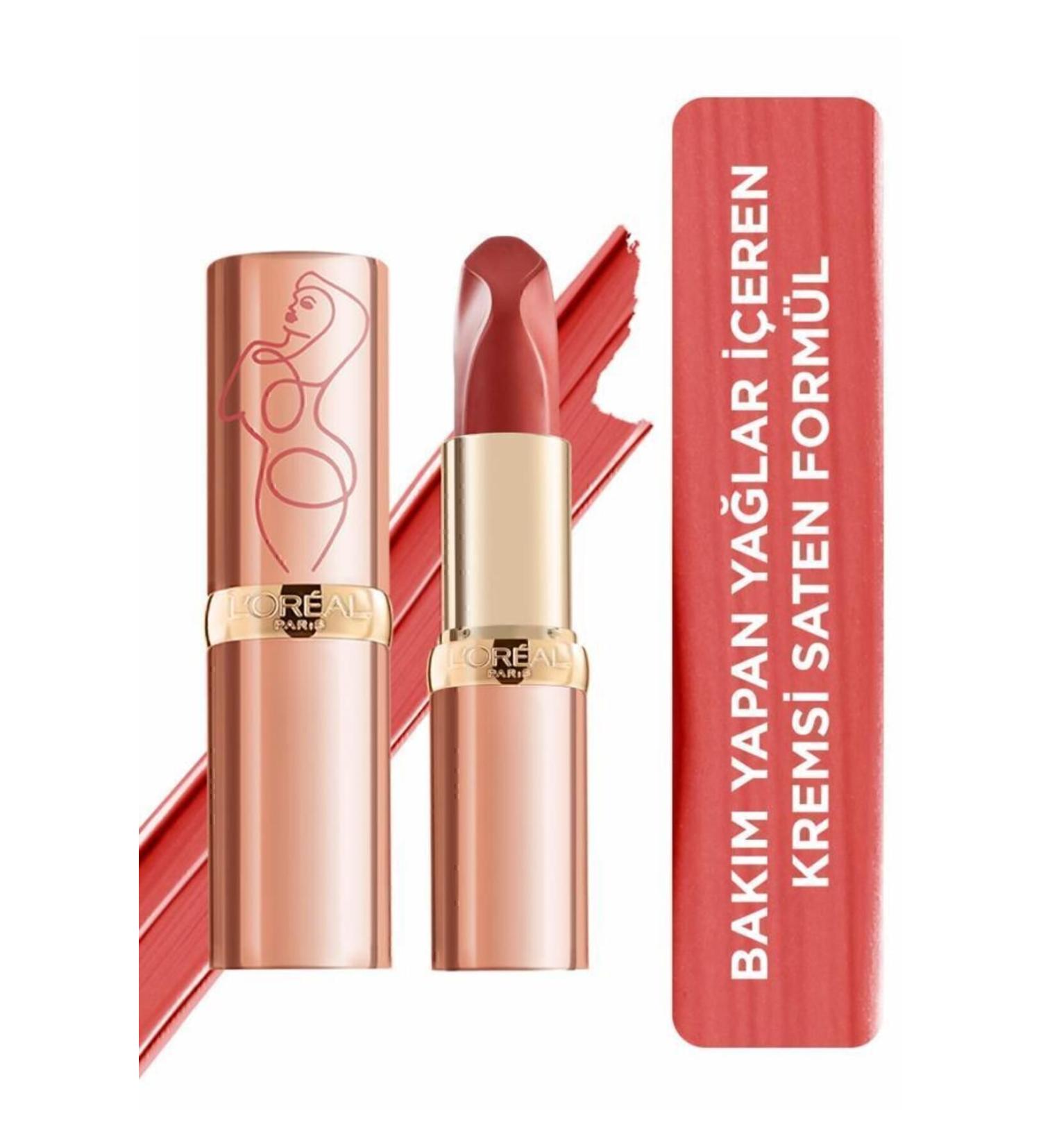 L'Oreal Paris Color Riche Les Nus Lipstick 176 Nu Irrevent - Buy Online on GoSupps.com