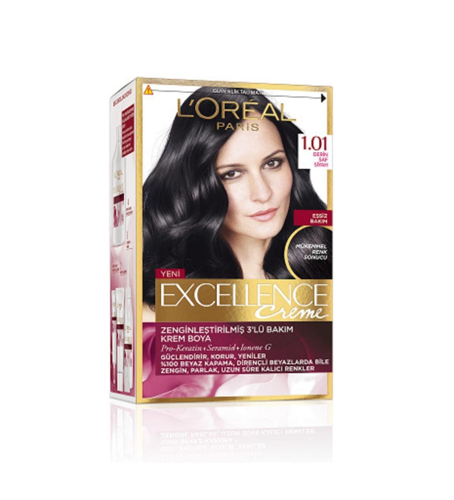 L'Oreal Paris Loreal Excellence Hair Dye 1.01 Deep Black