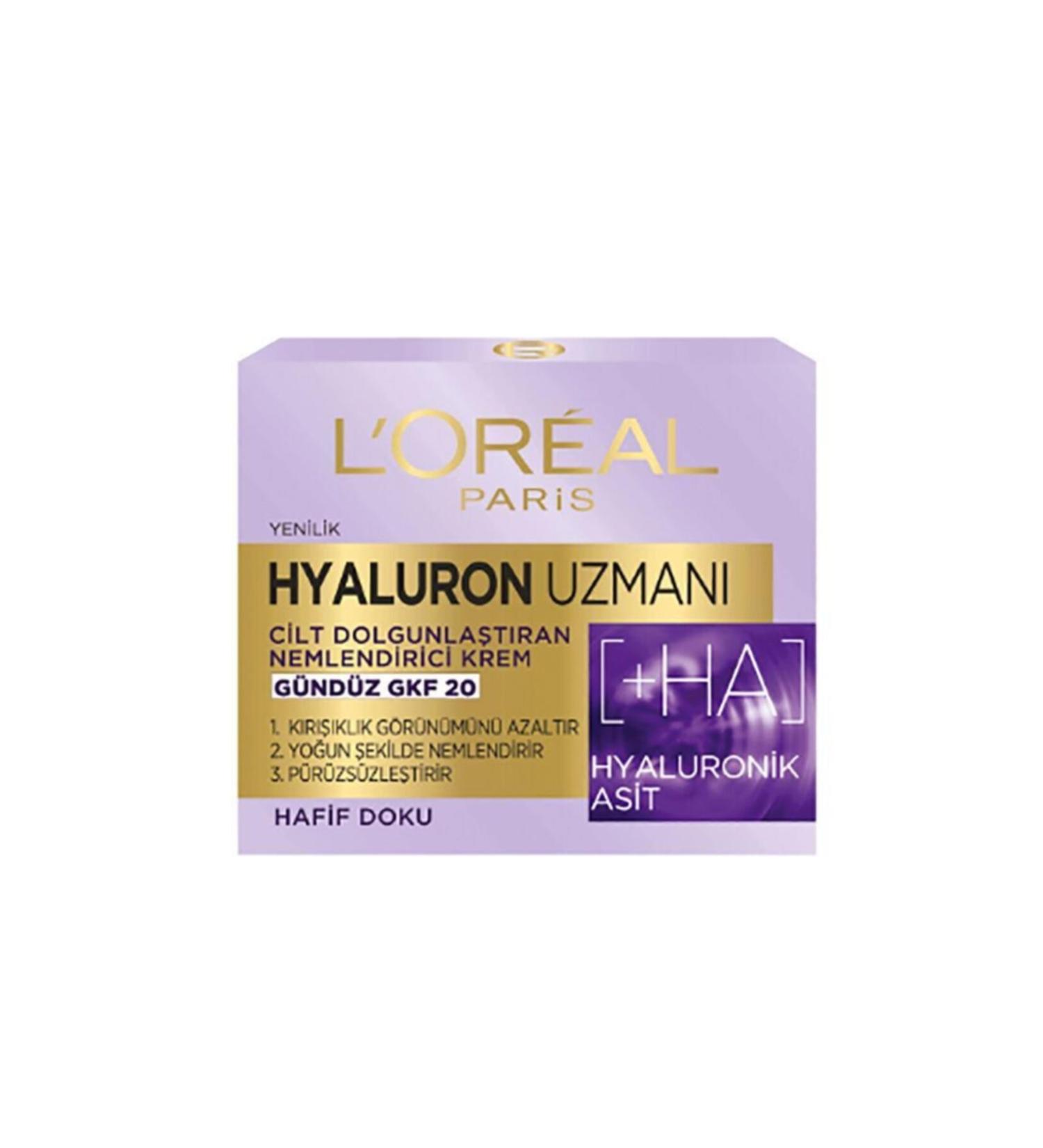 L'Oreal Paris Hyaluron Expert Skin Plumping Moisturizing Day Cream Gkf20 - Hyaluronic Acid 3600523775682