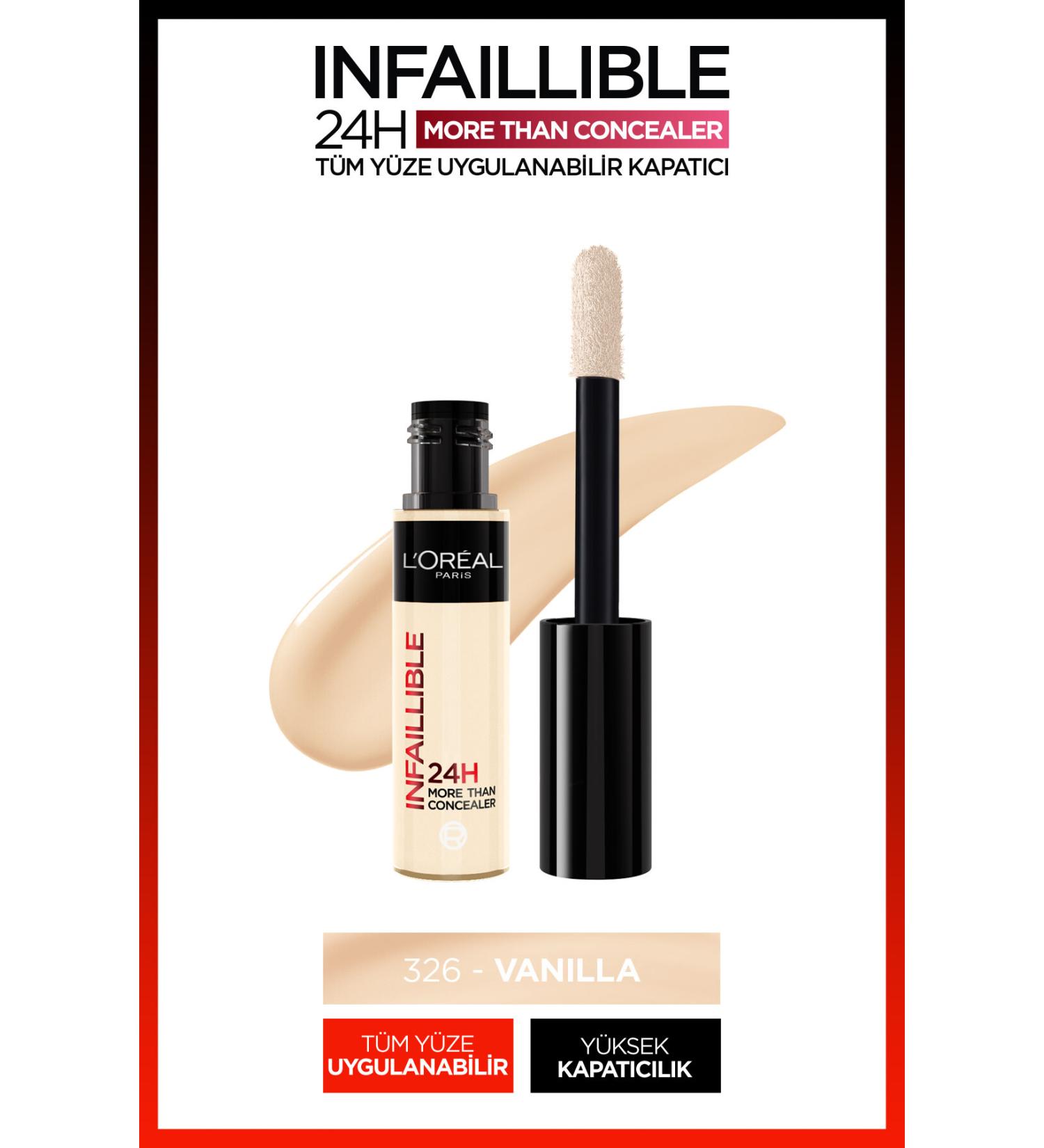 L'Oreal Paris L'Or al Paris Infaillible 24H All Face Concealer - 326 Vanilla Concealer - Buy Online on GoSupps.com