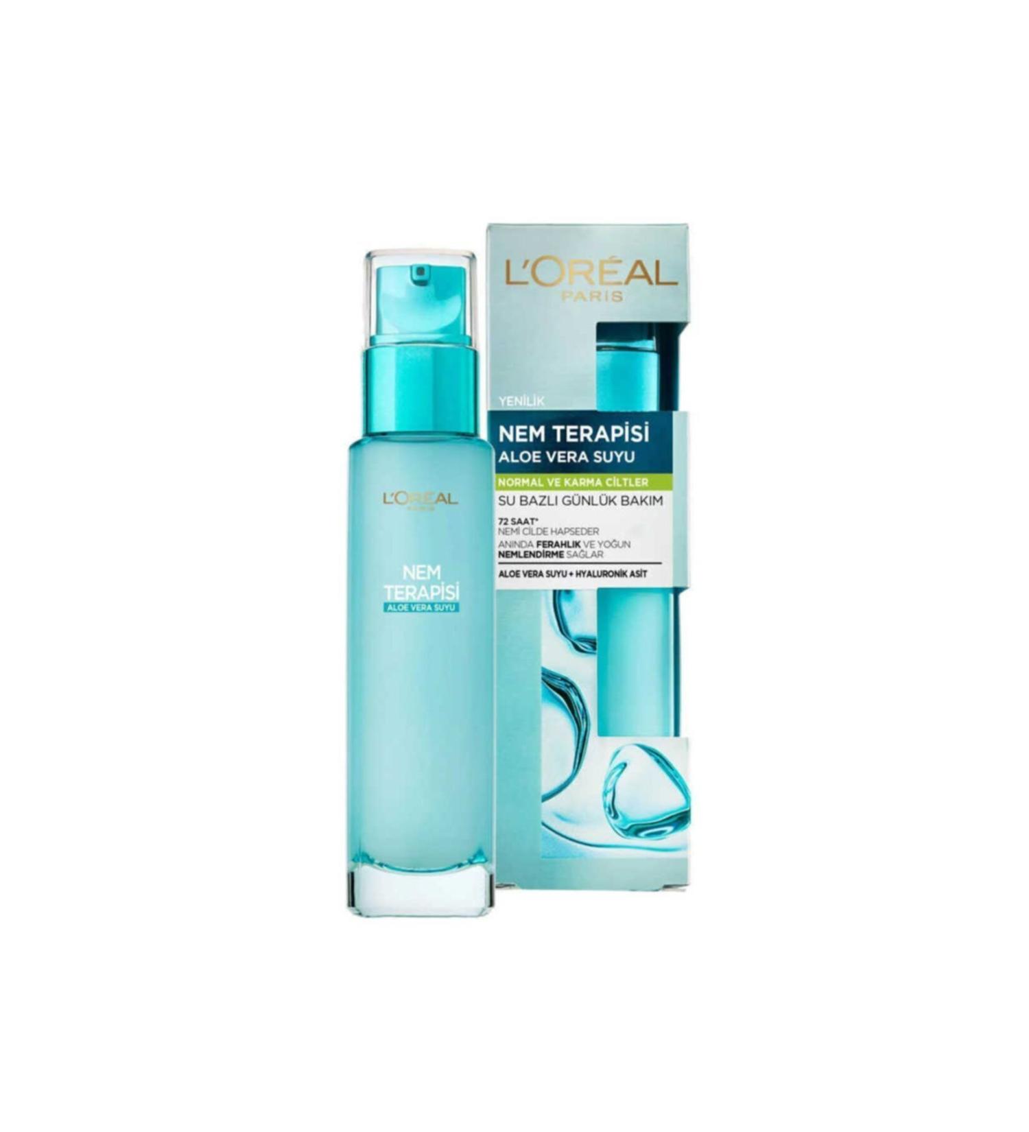L'Oreal Paris Moisture Therapy Aloe Vera Juice Water-Based Daily Care for Normal to Combination Skin