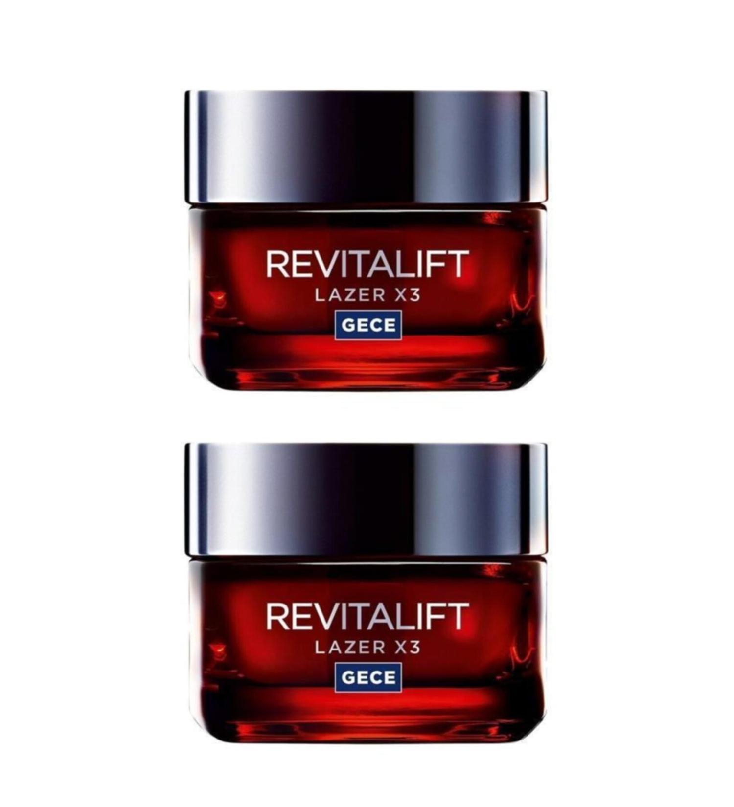 L'Oreal Paris Revitalift Laser X3 Night Cream 50 Ml X2