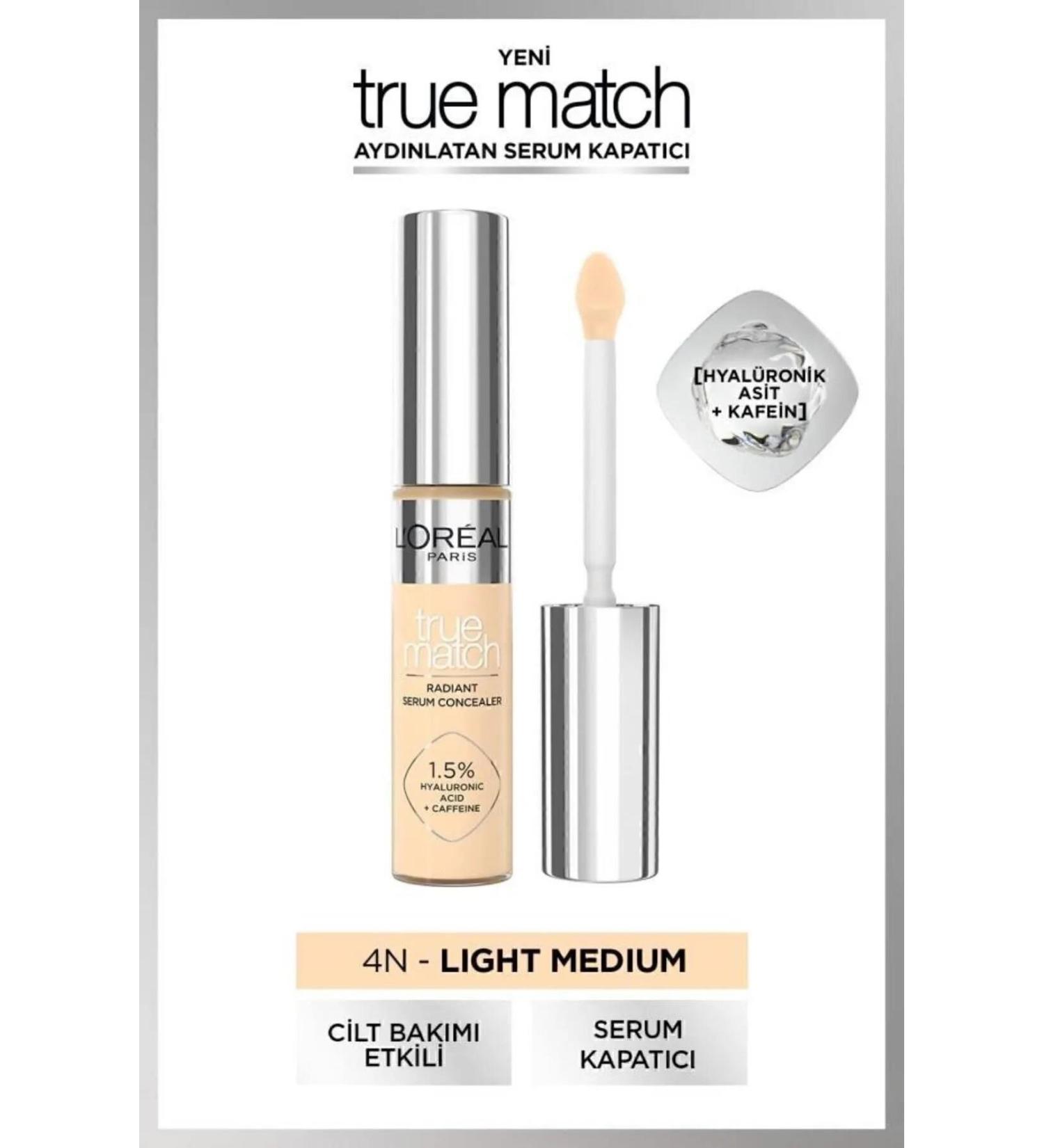 L'Oreal Paris True Match Brightening Serum Concealer - 4n 11 ml - Buy Online on GoSupps.com