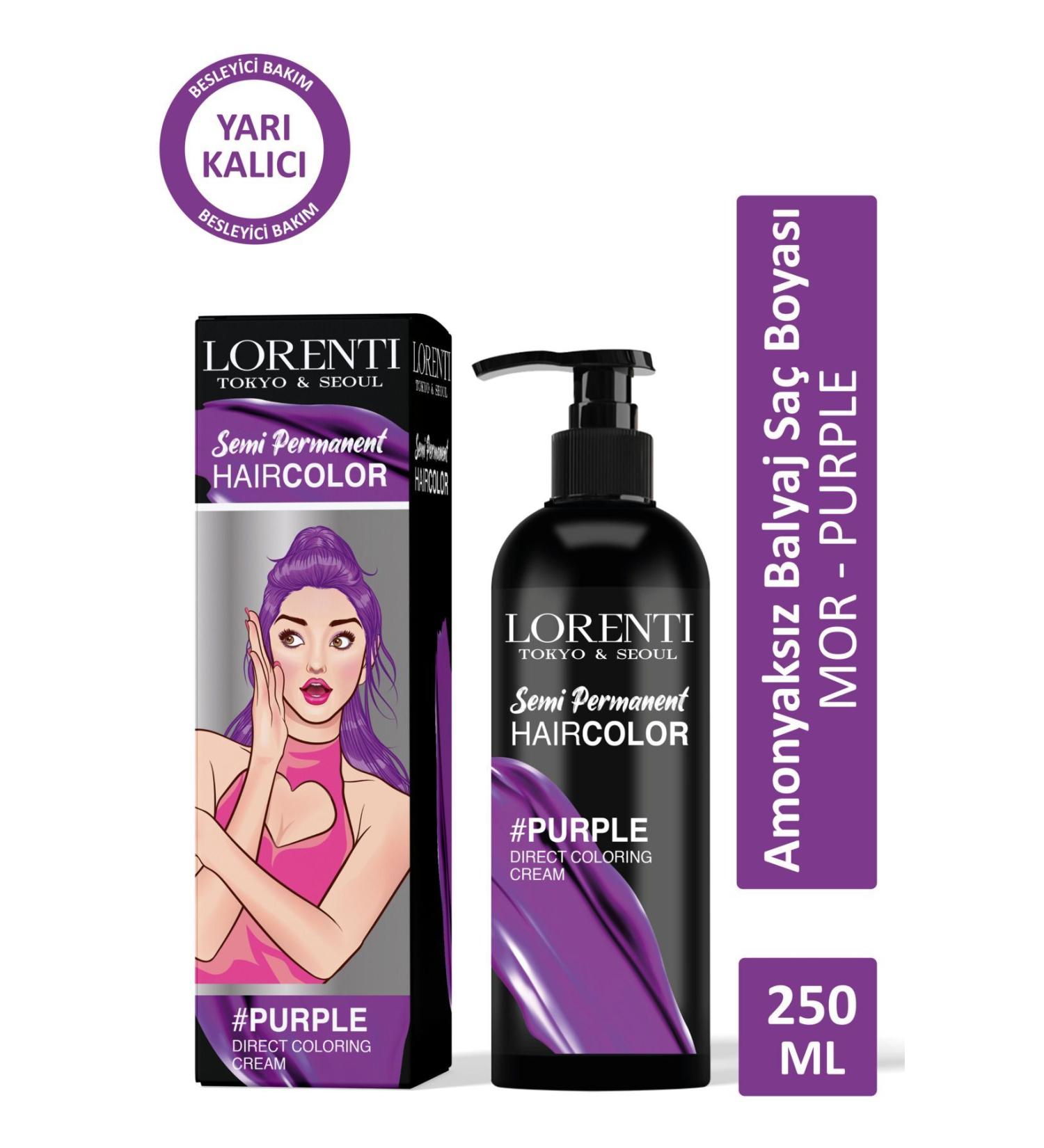 LORENTI Ammonia-Free Balayage Color Hair Dye Purple Purple 200 ml