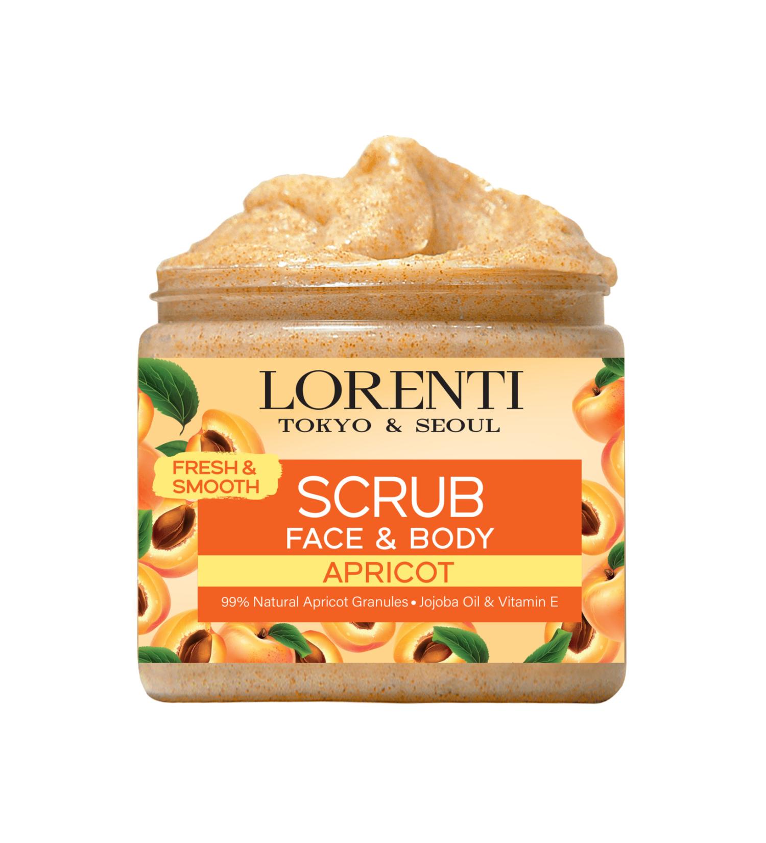 LORENTI Apricot Extract Smoothing Face and Body Peeling 500 ml