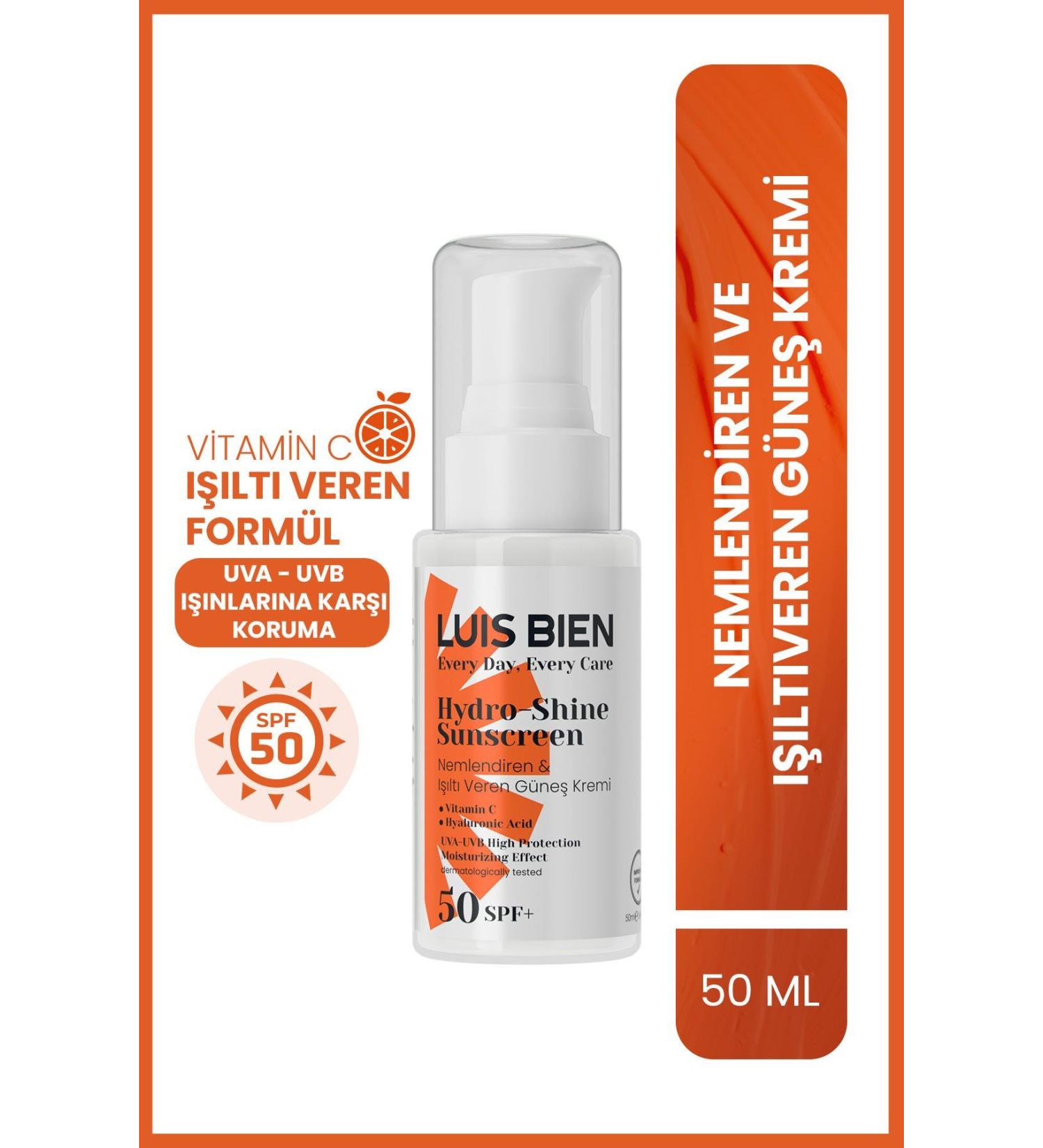 Luis Bien Spf 50 Sun Cream | Moisturizing and Brightening | High Protection | Bright Skin - Buy Online on GoSupps.com