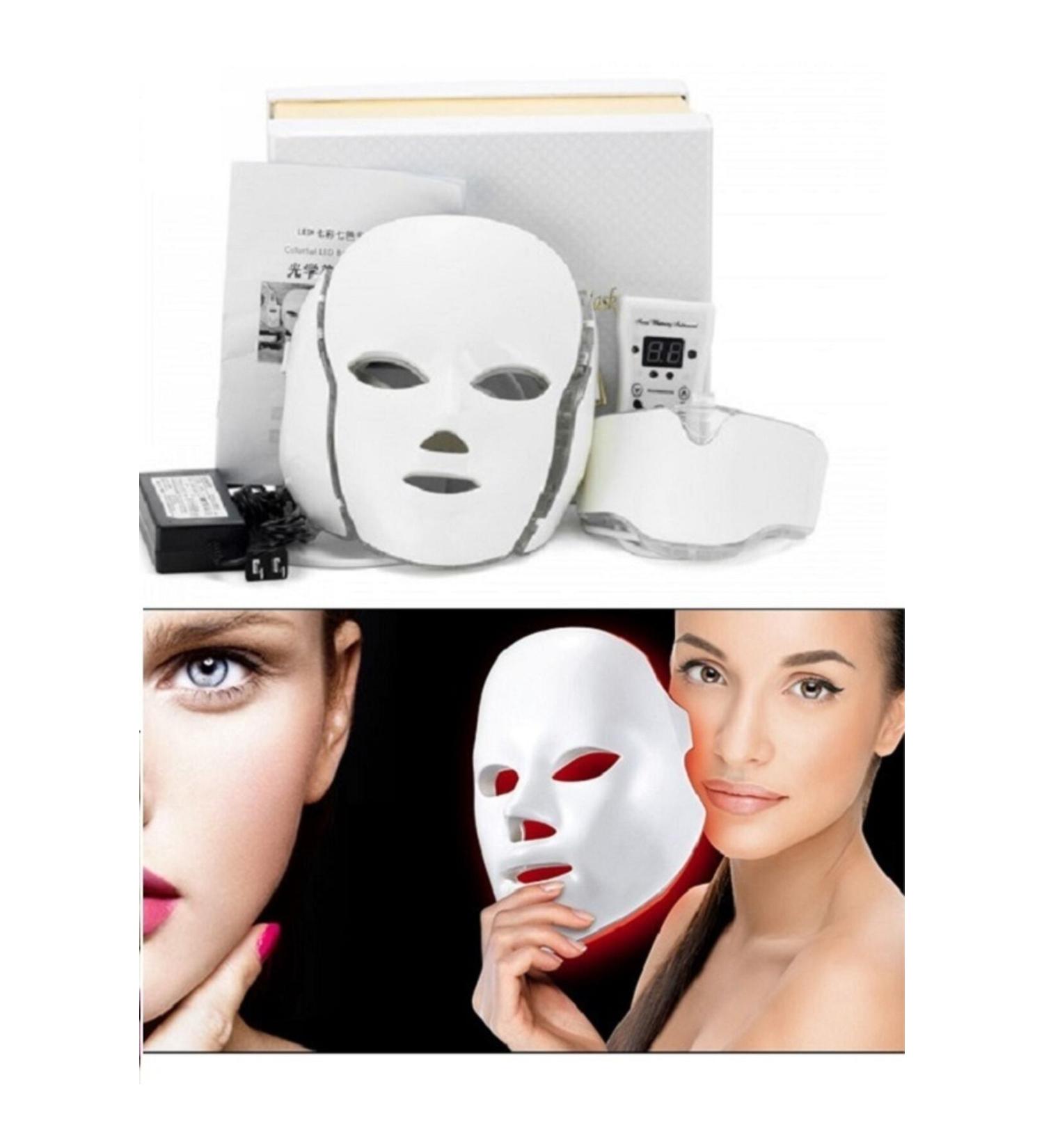 Lusso Cosmetics Led Therapy Device (Led Mask) - Skin Care Device - Mesotherapy Mask 7 Color Multifunctional - Buy Online on GoSupps.com