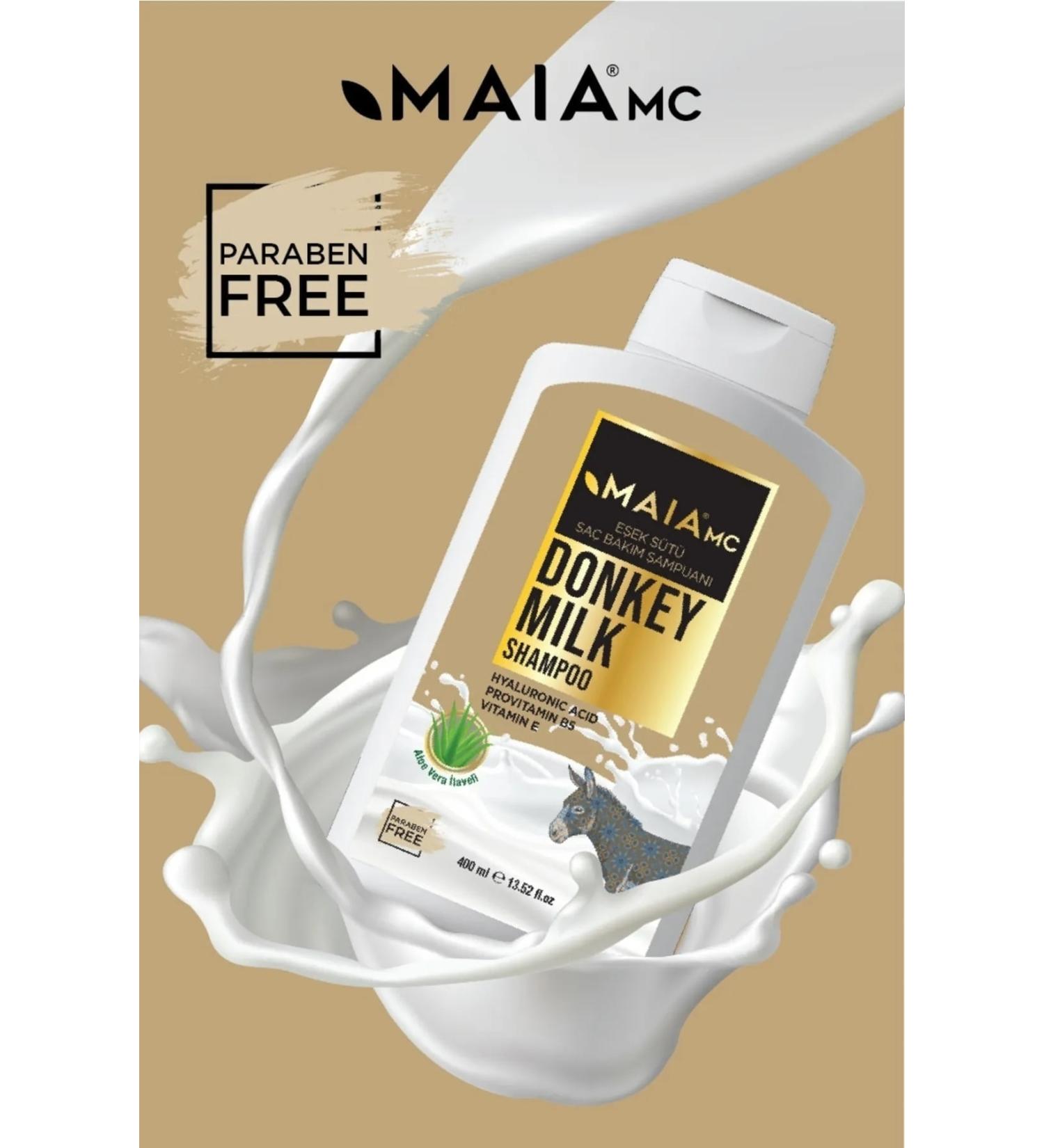 Maia mc Donkey Milk Hair Care Shampoo Strengthening Hair Roots Anti-Loss 400ml - Buy Online on GoSupps.com