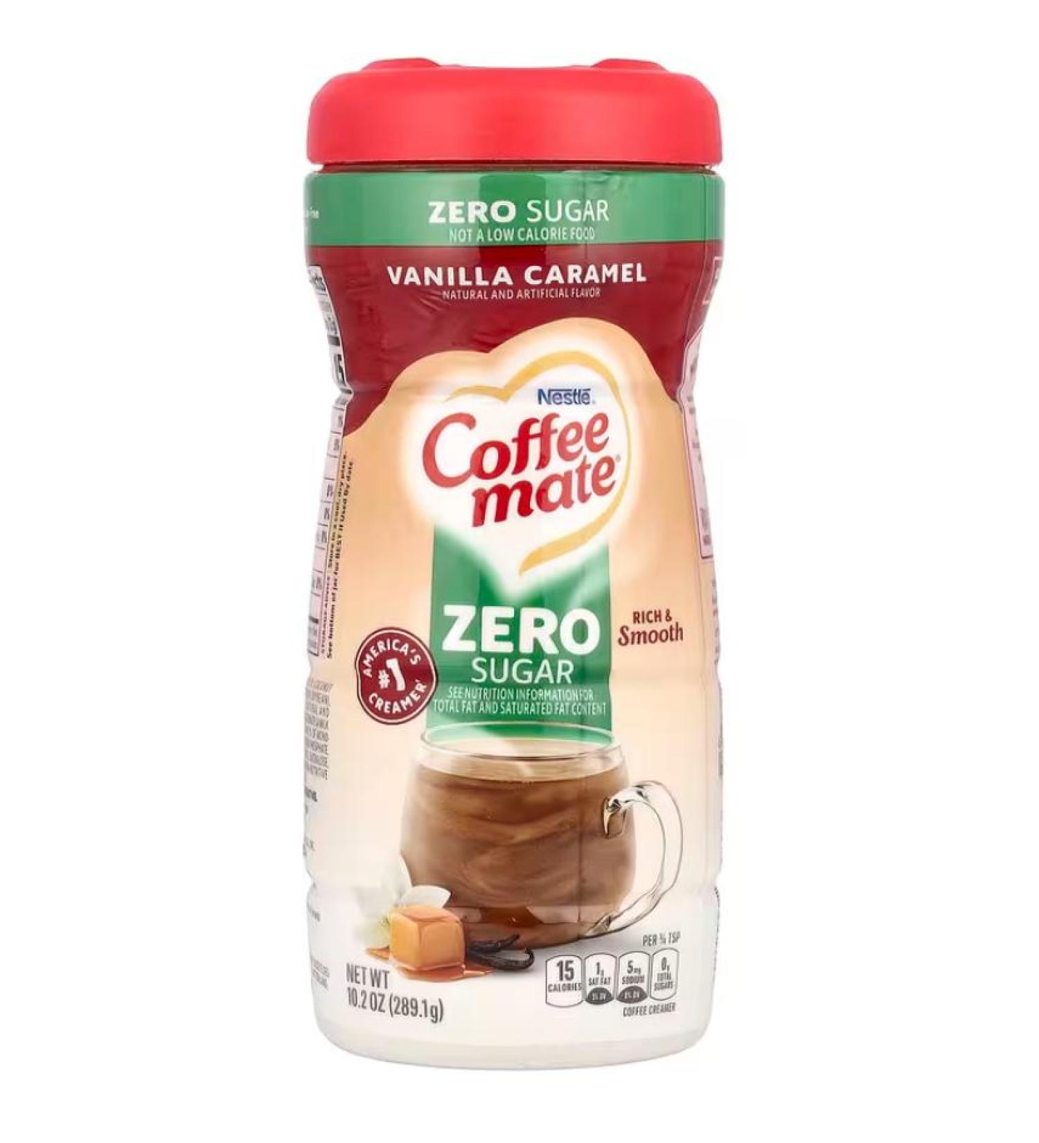 Coffee-mate, Vanilla Caramel, Sugar Free Powder Creamer, 10.2oz (Pack of 4)
