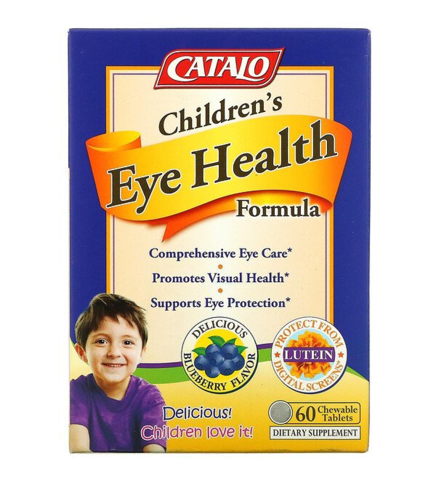 Catalo Naturals Children's Eye Health Formula Blueberry 60 Chewable Tablets