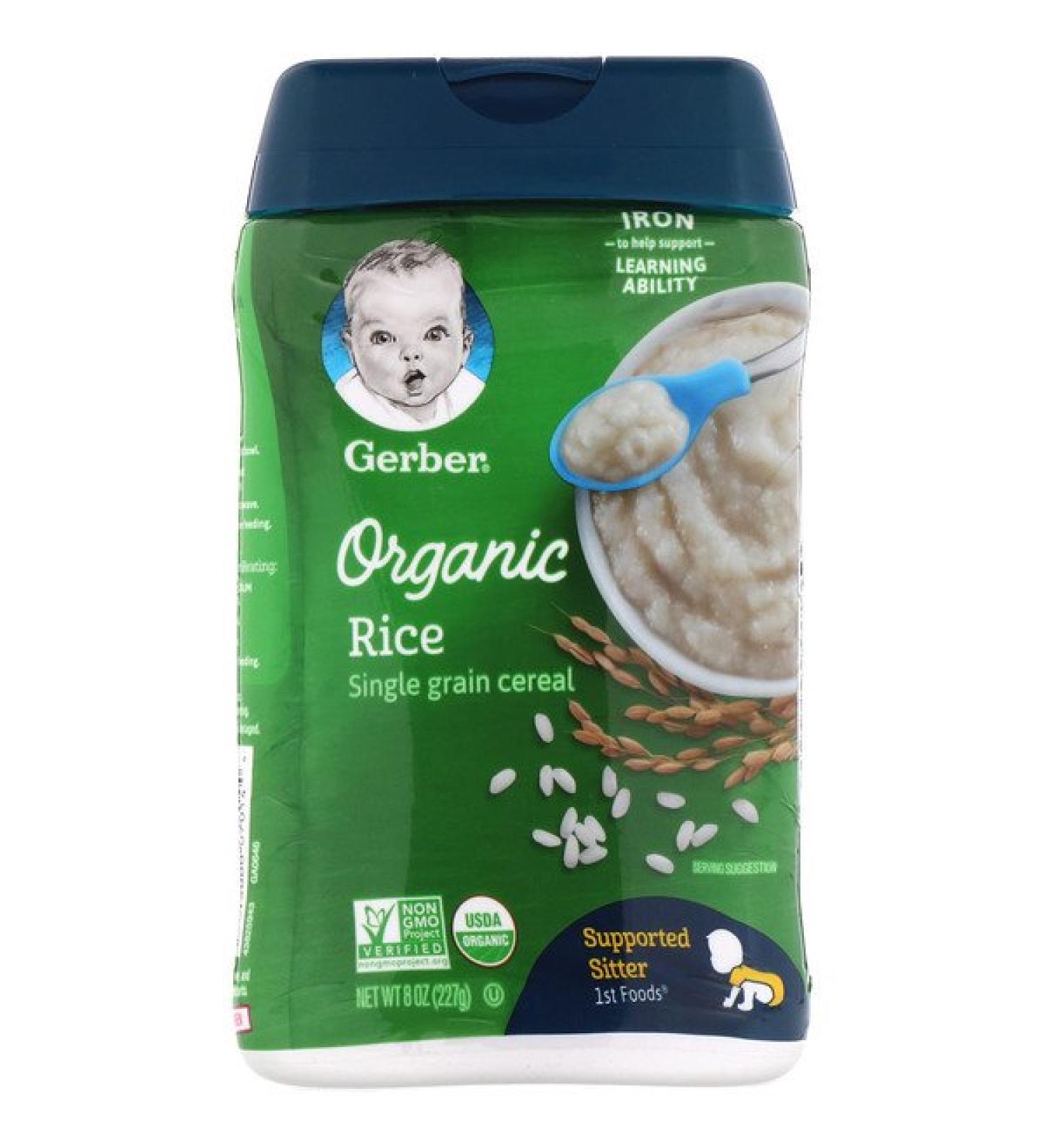 Gerber Single Grain Cereal Organic Rice 8 oz (227 g)