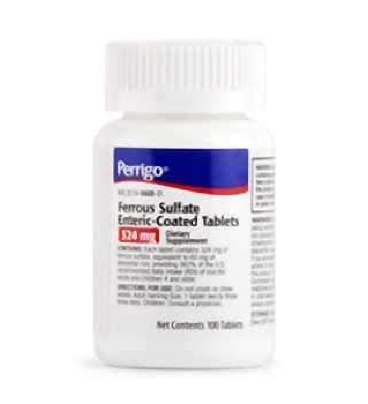 Ferrous Sulfate 324mg Enteric-coated Red Tablets 100count