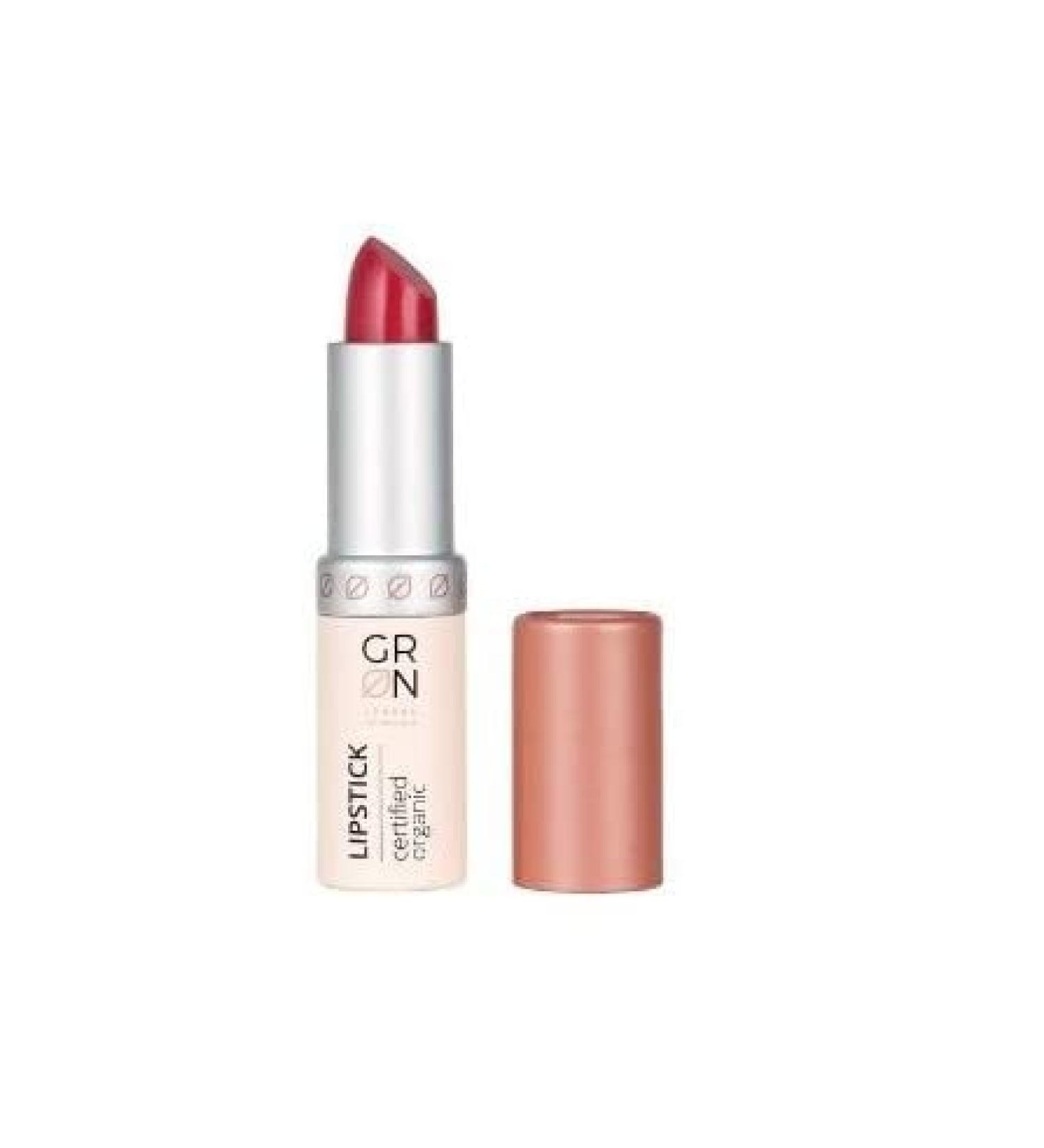 G R N shades of nature GRN GREEN Biokosmetik Lipsticks - Organic Jojoba Oil Protects Lips - Pleasant and Comfortable Texture - Good Adhesion - Talc Free - 4 g