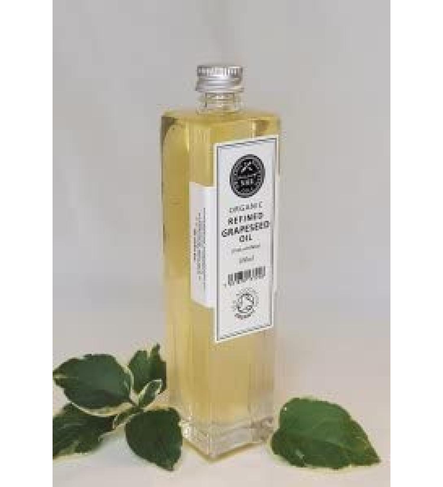 Organic REFINED Grapeseed Oil - Pure and Natural (Vitis vinifera) (100ml) by NHR Organic Oils