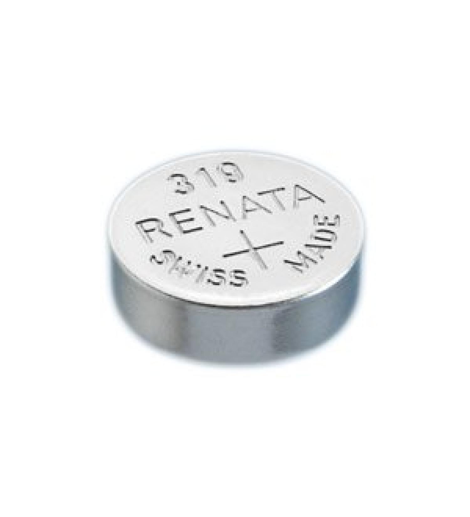 Renata Silver Oxide Watch Battery 319 - SR527SW (10 Batteries)
