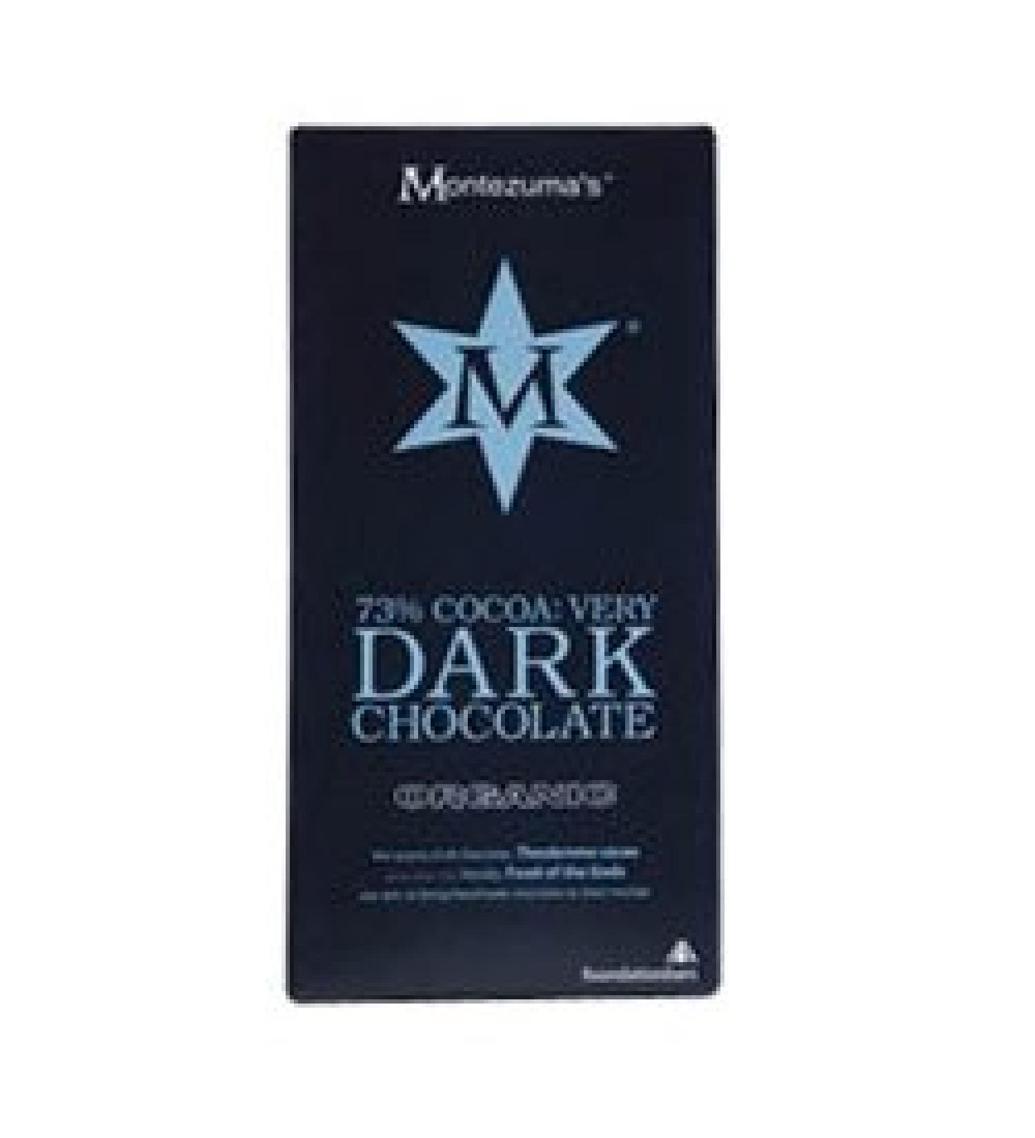 Montezuma's Chocolates Montezuma Pack of 12 Organic Very Dark Chocolates 100g