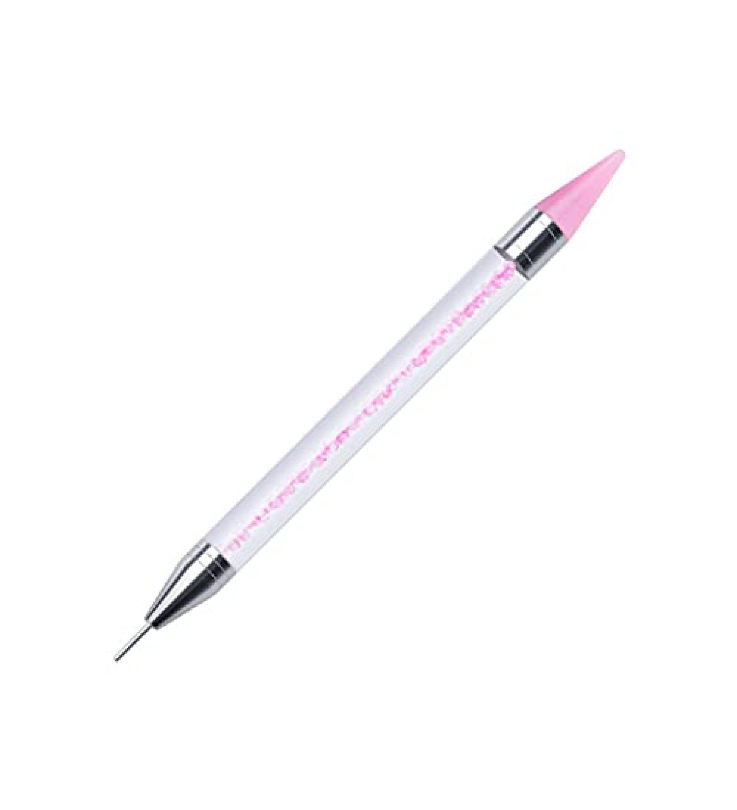 5pcs Double Head Nail Tip Pens - Pink Crystal Pen for Nail Art | International Shipping Available - Buy Online on GoSupps.com