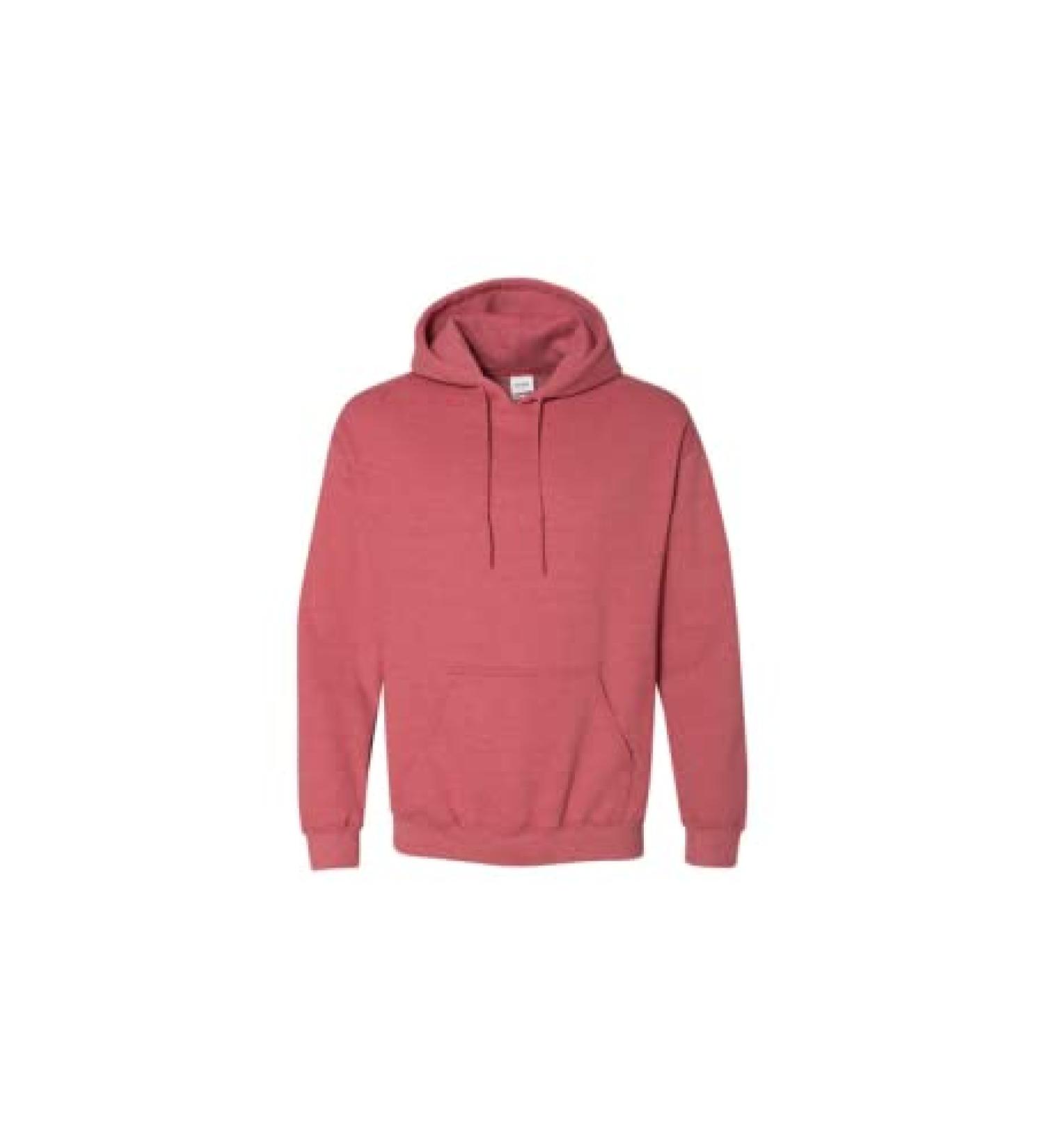Heavy Blend 8 oz. 50/50 Hood (G185) Heather Scarlet Red Large