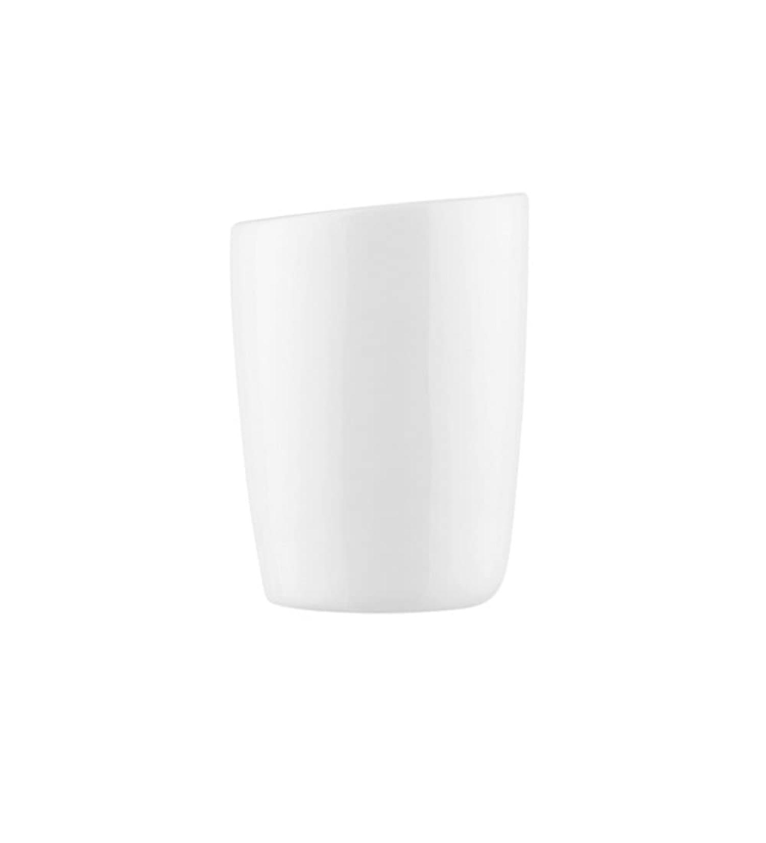 Sukori Family Toothbrush Cup - Large Capacity Easy to Clean Diagonal Design 7x9x12.5cm White - Buy Online on GoSupps.com