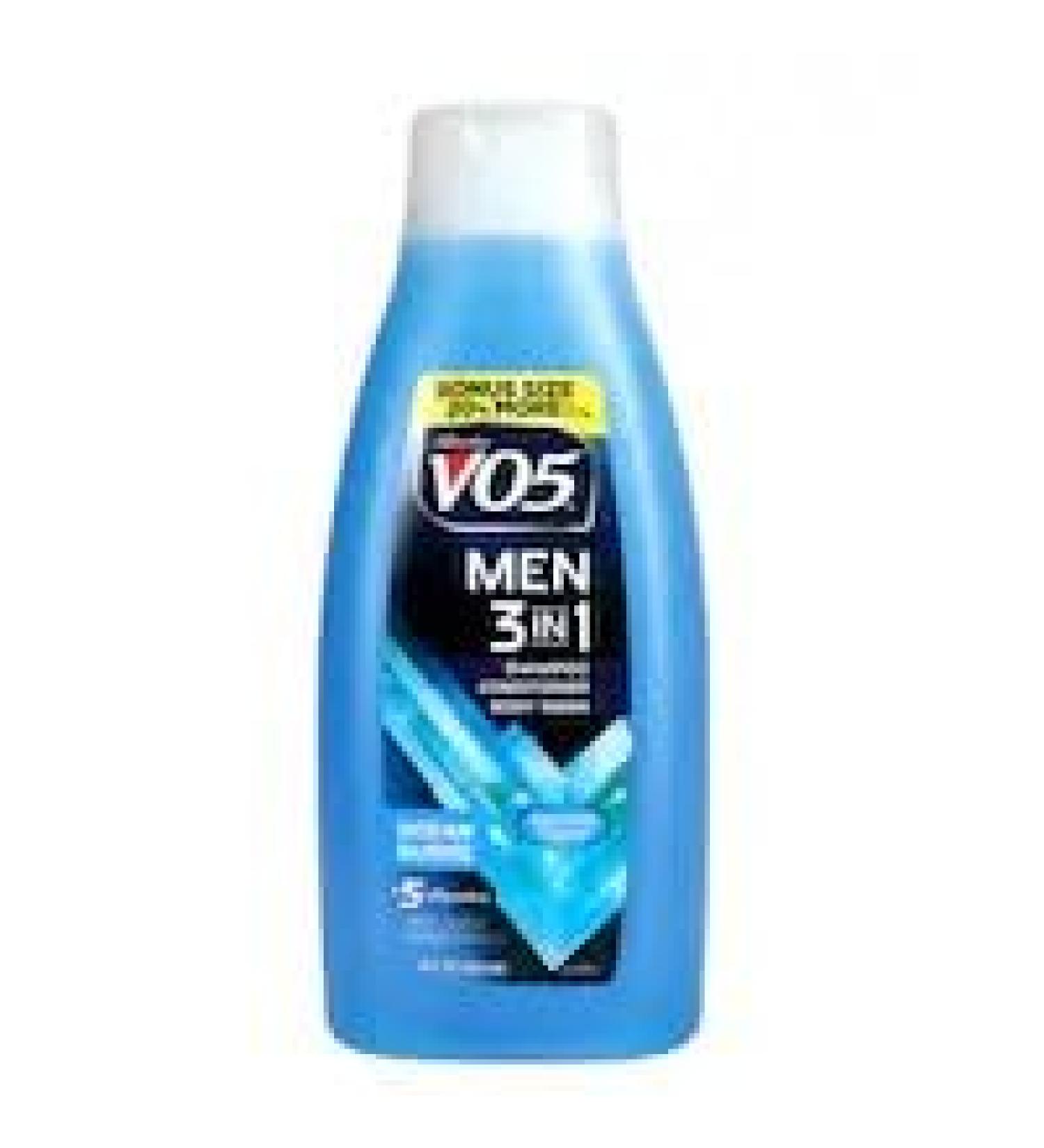 VO5 Men's 3-in-1 Shampoo Conditioner & Body Wash - Ocean Surge - Nourishing Vitamins A H C B5 B3 - 18 Fl Oz - Hydrate Hair & Skin - Buy Online on GoSupps.com